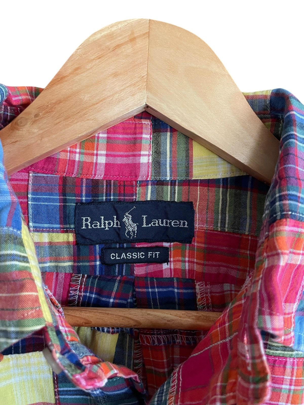 Polo Ralph Lauren Rare Design Vintage Polo Ralph Lauren Patchwork Shirt 1990s Size US XL / EU 56 / 4 - 8 Thumbnail