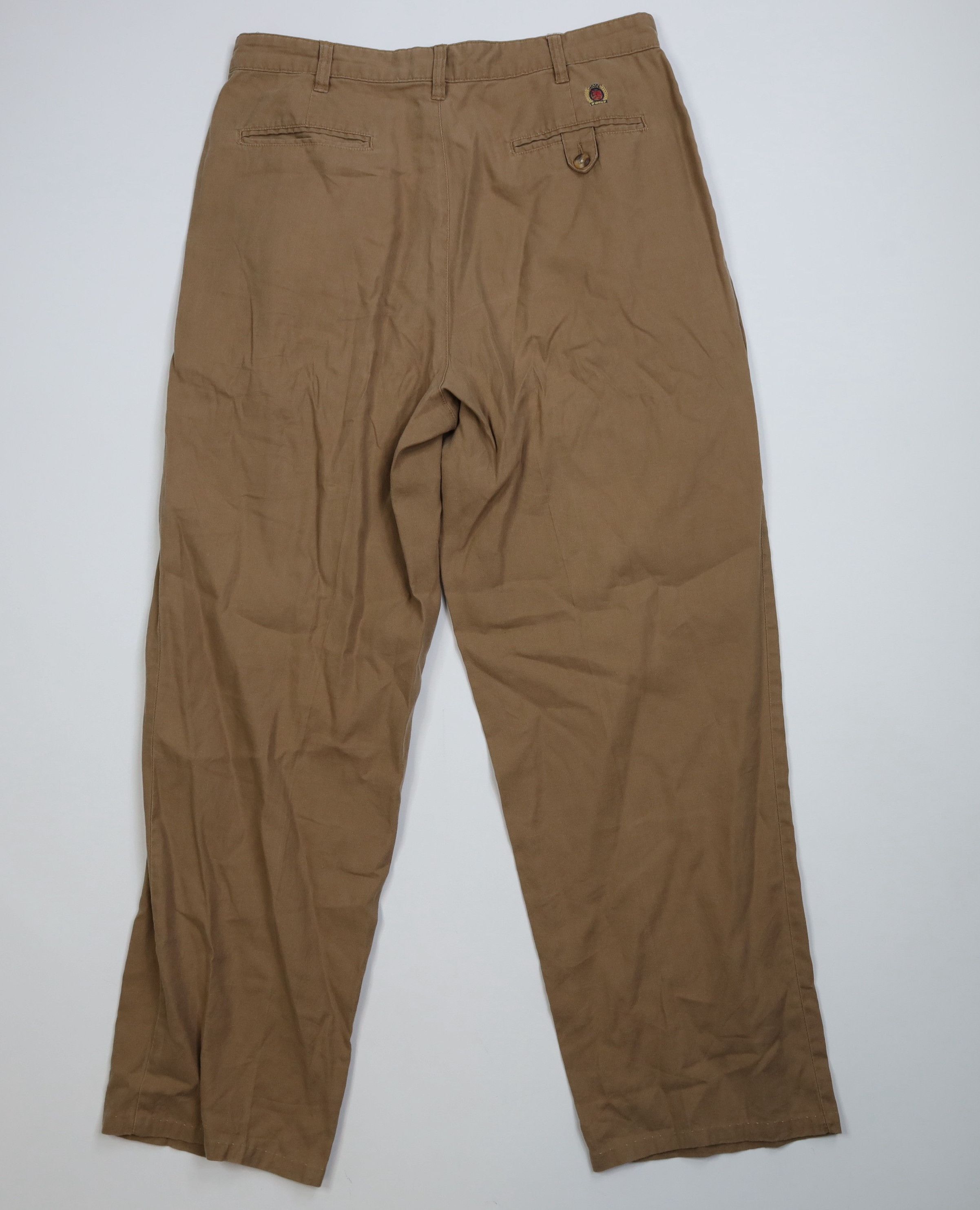 Tommy Hilfiger Vintage 90s Tommy Hilfiger Blend Knit Wide Leg Chino Pants Size US 34 / EU 50 - 8 Thumbnail