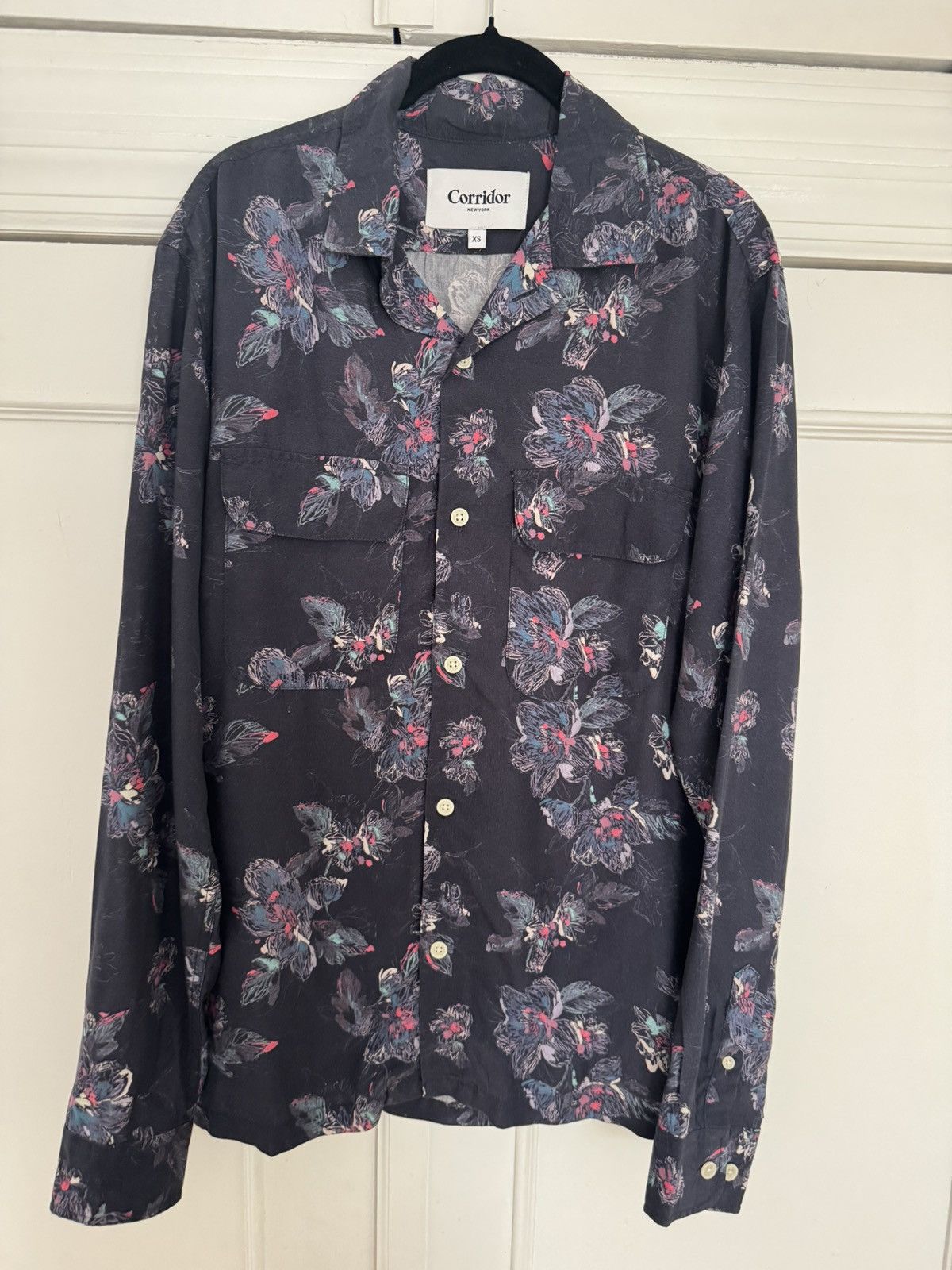 Corridor Corridor Novella Floral Print Long Sleeve Navy Lyocell Size US XS / EU 42 / 0 - 1 Thumbnail