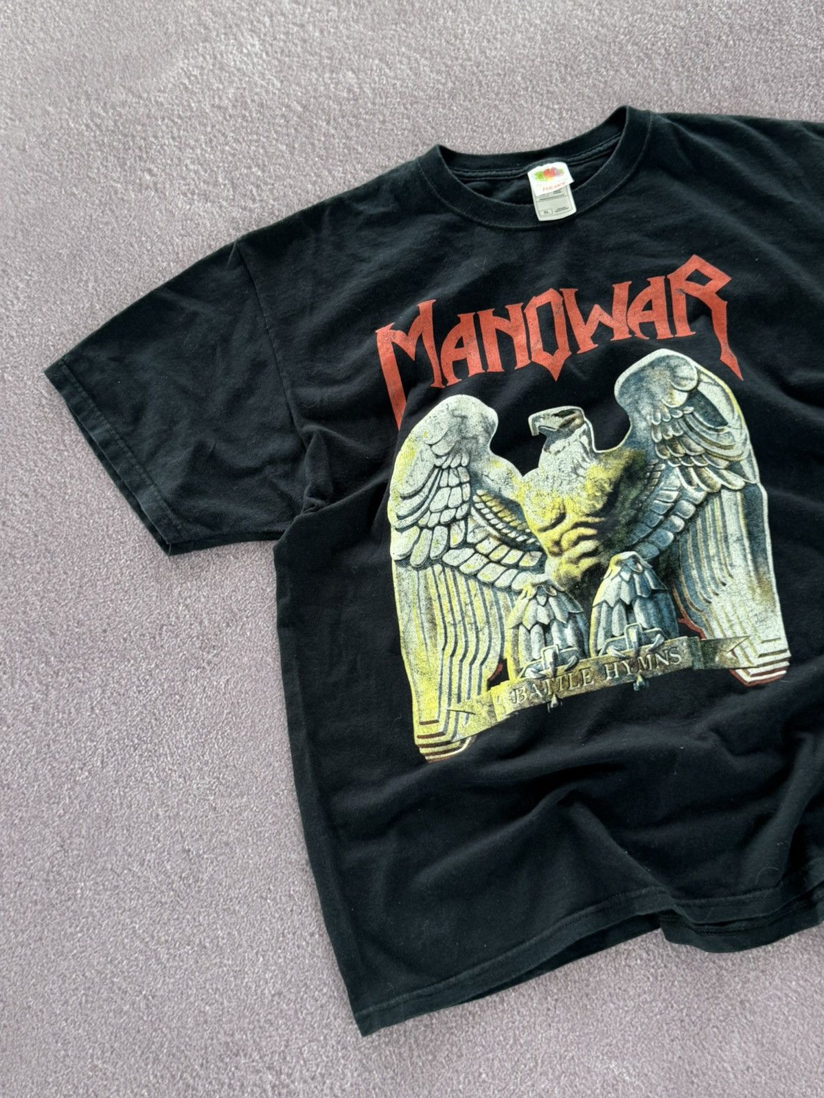Band Tees Vintage 1990’s Manowar Punk Rock T-Shirt Size US XL / EU 56 / 4 - 4 Thumbnail