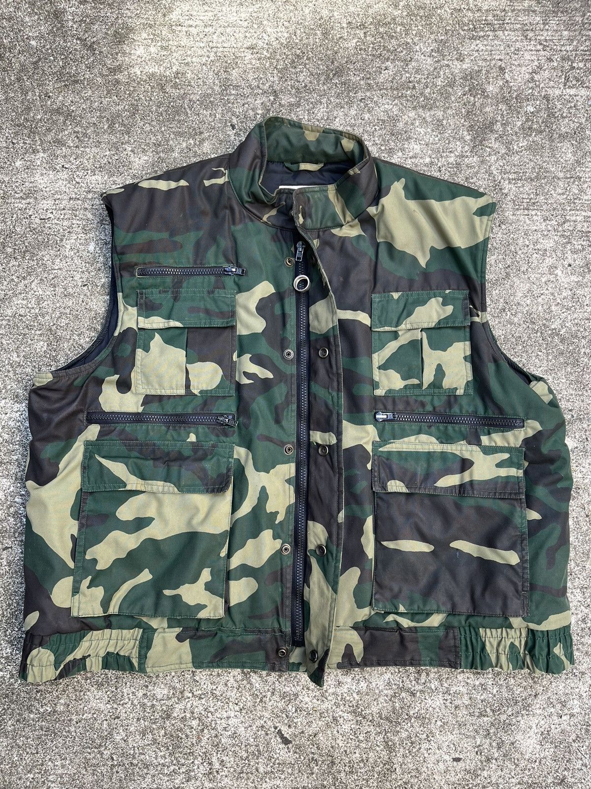 Japanese Brand Woodland Camo Tactical Vest Size US XL / EU 56 / 4 - 3 Thumbnail