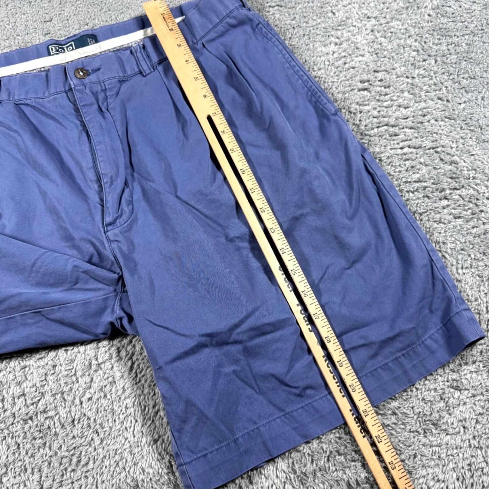 Polo Ralph Lauren VINTAGE Polo Ralph Lauren Mens Shorts 38 Blue Double Pleated Chino Size US M / EU 48-50 / 2 - 7 Thumbnail