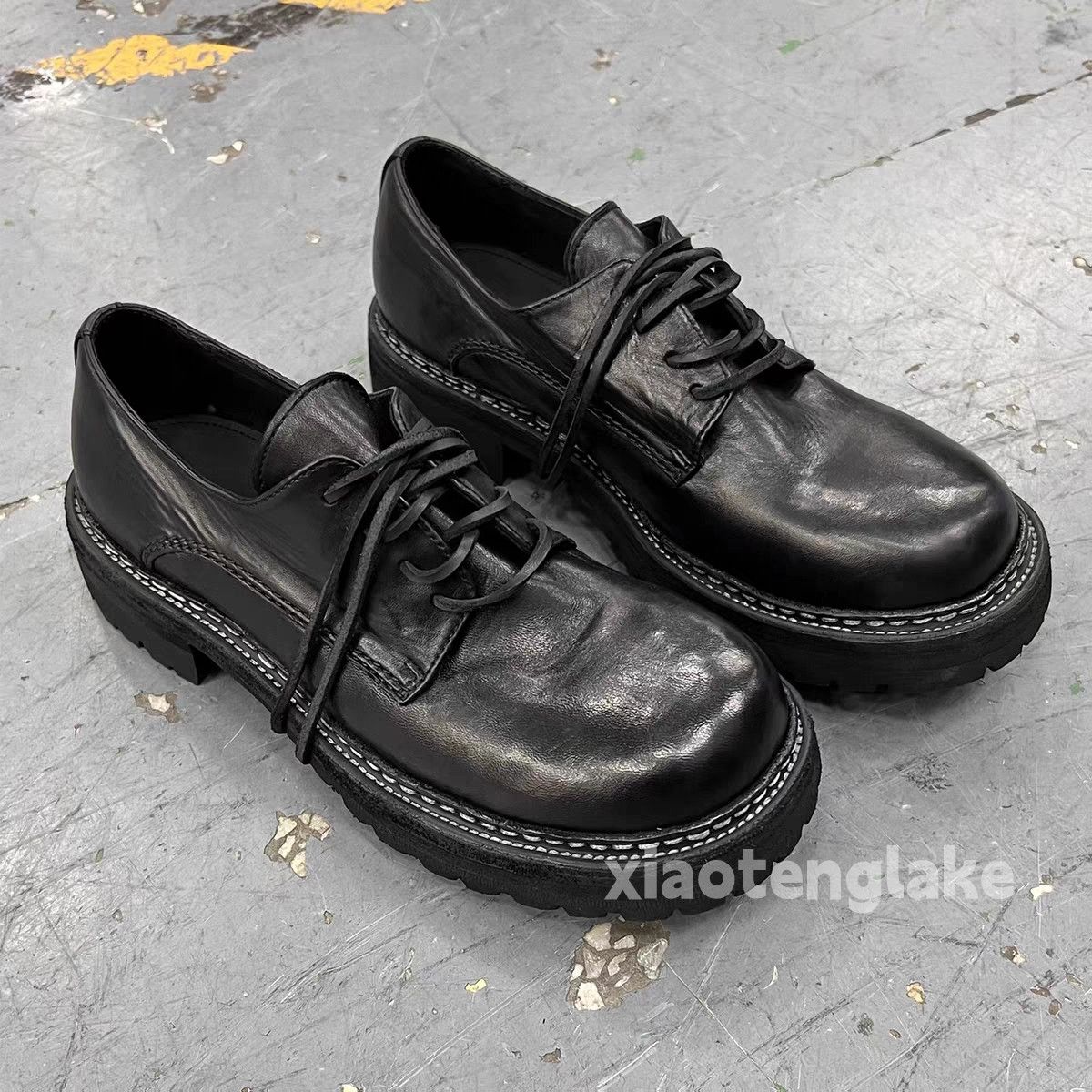 Vintage Utility punk yuppie grunge derby big head shoes boots Size US 12 / EU 45 - 2 Thumbnail