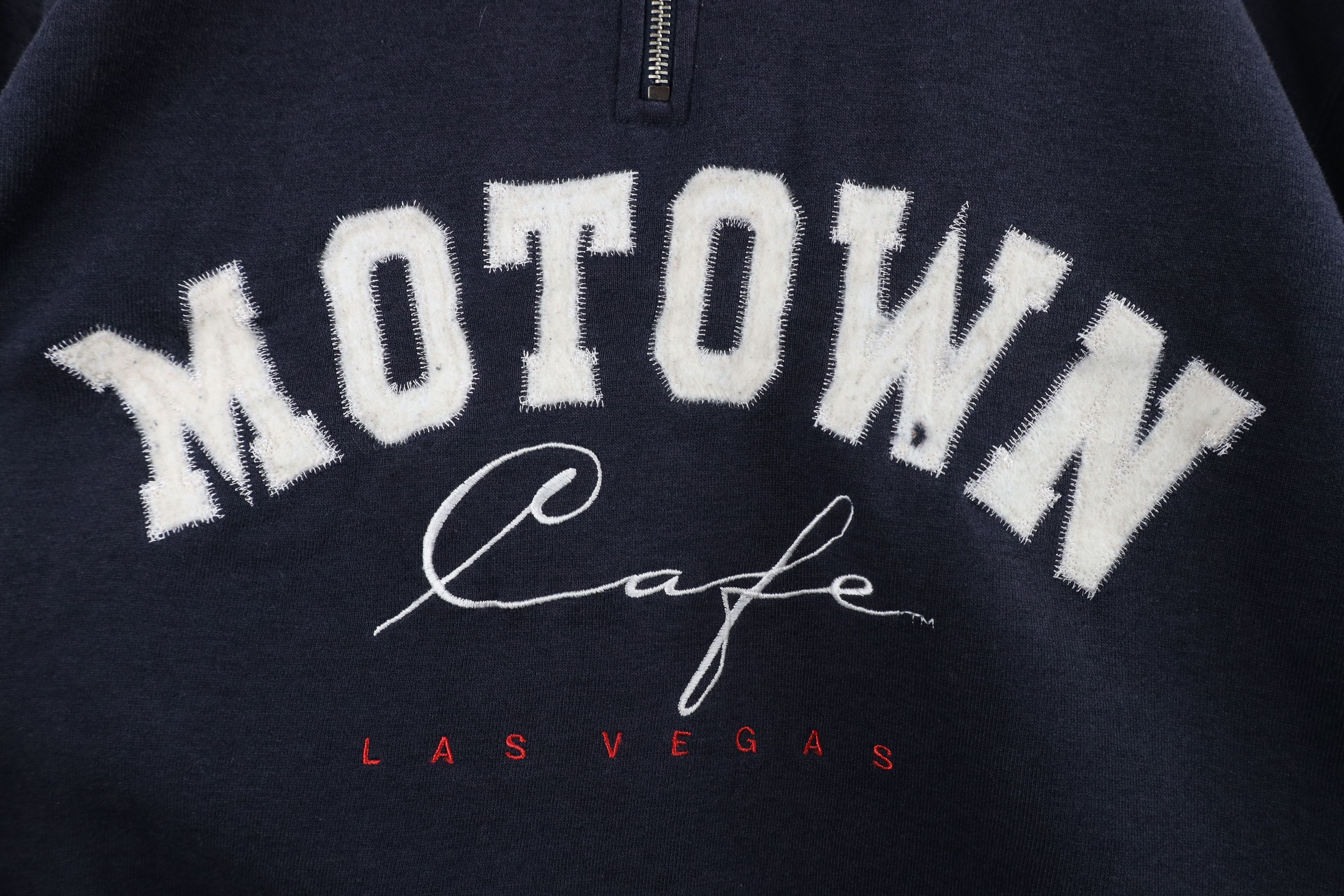 Vintage Vintage 90s Motown Cafe Las Vegas Half Zip Sweatshirt USA Size US XL / EU 56 / 4 - 4 Thumbnail