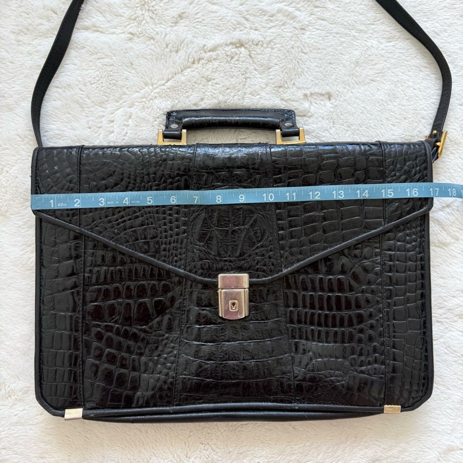 Other Vintage unisex black suitcase alligator skin Size ONE SIZE - 3 Thumbnail