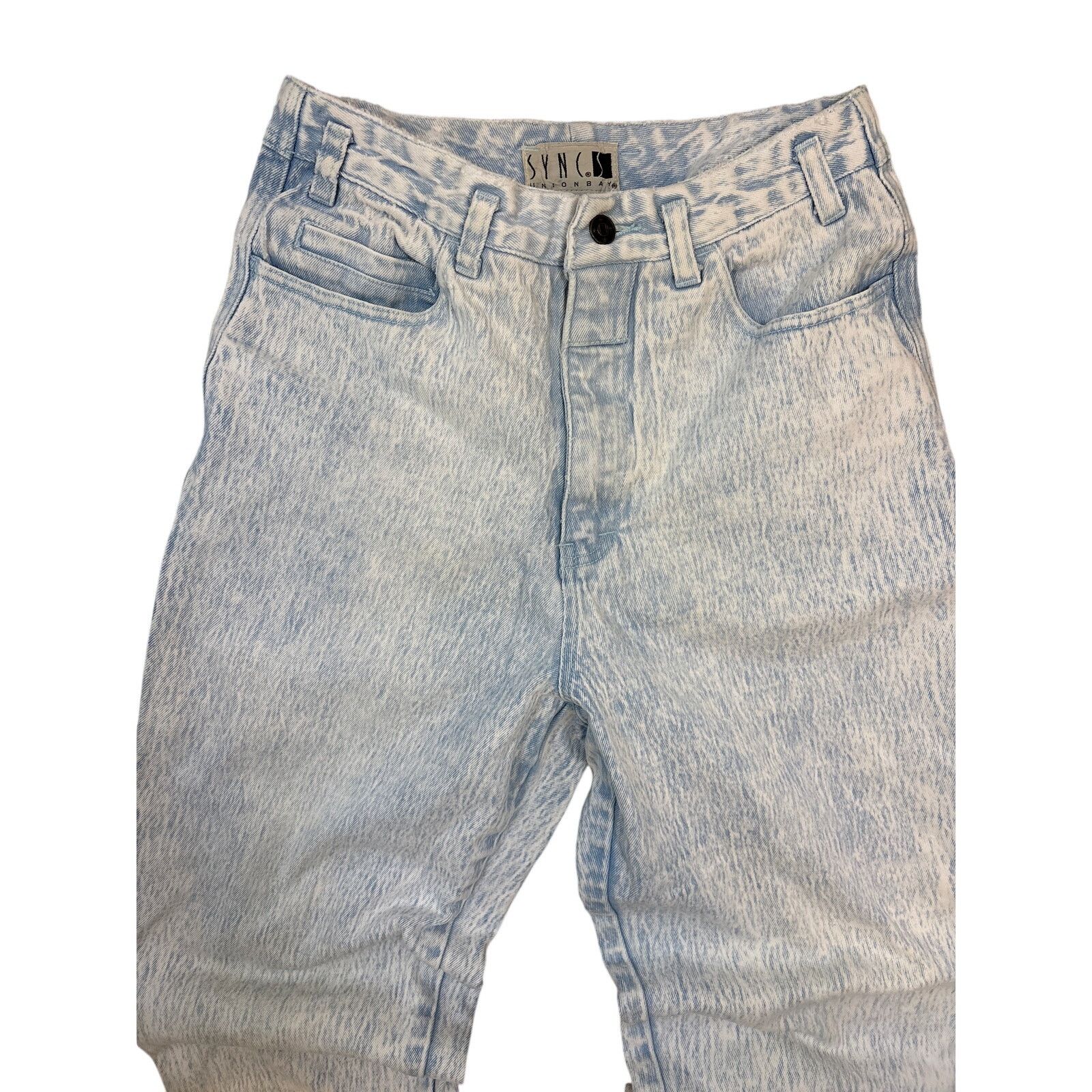 UNIONBAY VTG 80s Sync Unionbay acid wash mom jeans blue denim 12 Size 34" / US 12 / IT 48 - 2 Thumbnail