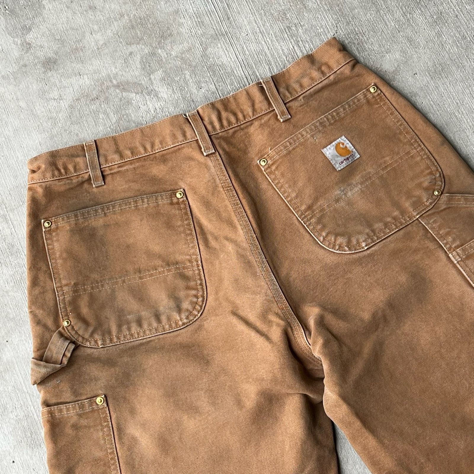 Carhartt × Vintage Carhartt brown double knee work wear carpenter pants Size US 32 / EU 48 - 5 Thumbnail