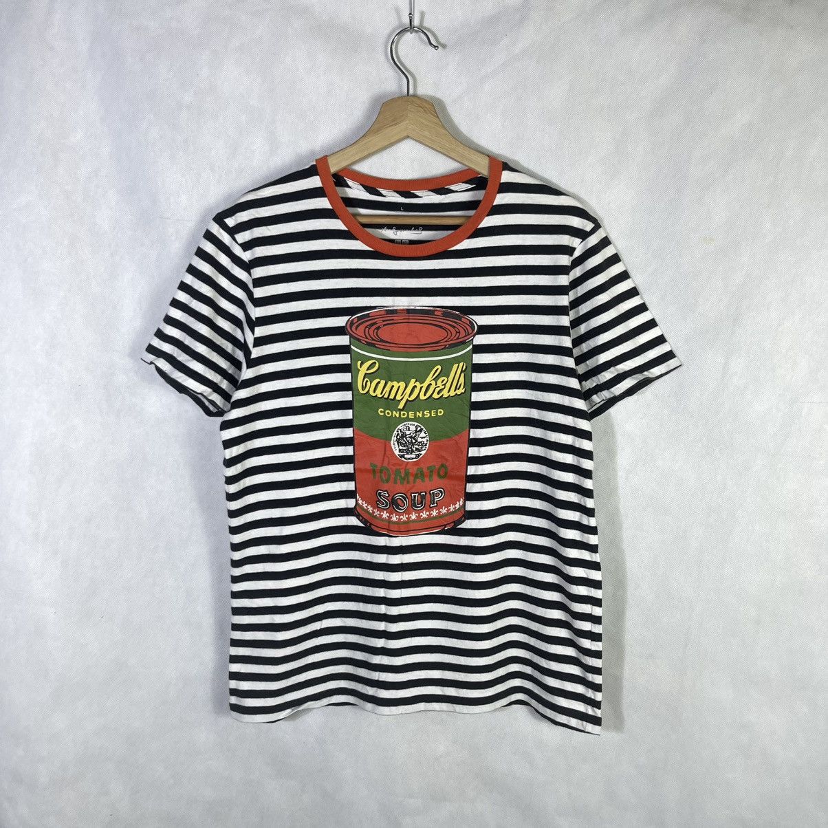 Andy Warhol Andy Warhol Campbell Soup x Uniqlo Pop Art Stripes Tshirt Size US L / EU 52-54 / 3 - 2 Thumbnail