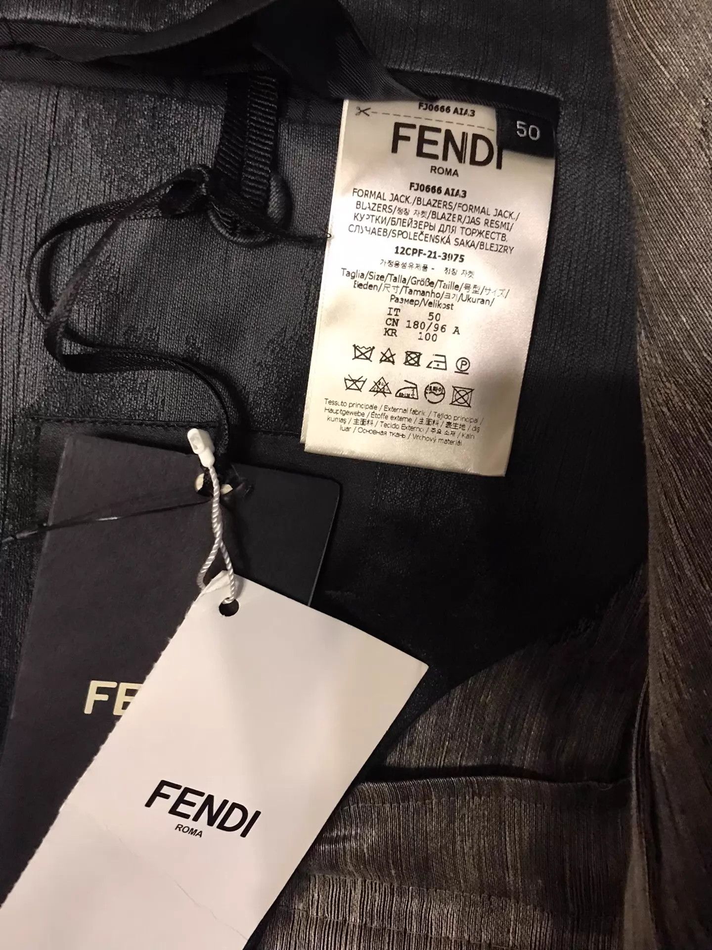 Fendi Fendi Runway Tie-Dye Linen & Silk Suit 50 Size 50R - 2 Thumbnail