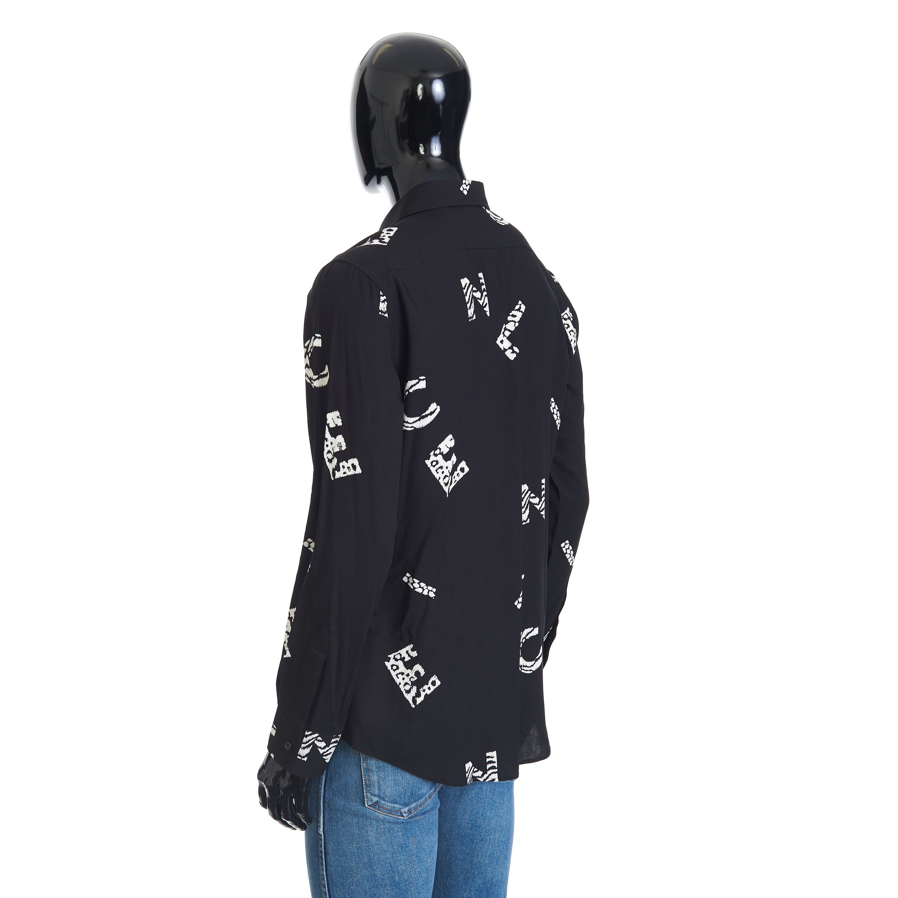 Celine Letter Logo Print Shirt With Drugstore Collar Size US M / EU 48-50 / 2 - 4 Thumbnail