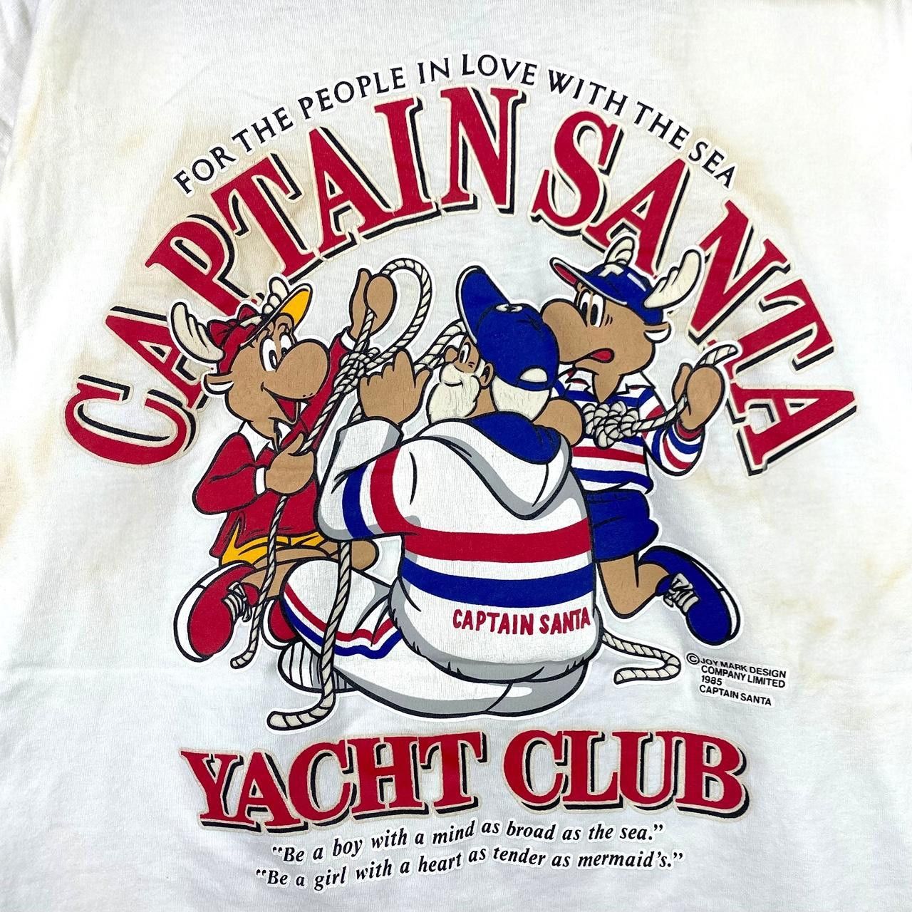 Vintage Vintage 90’ CAPTAIN SANTA ISLAND Yacht Cartoon Tee Shirt Size L / US 10 / IT 46 - 4 Thumbnail