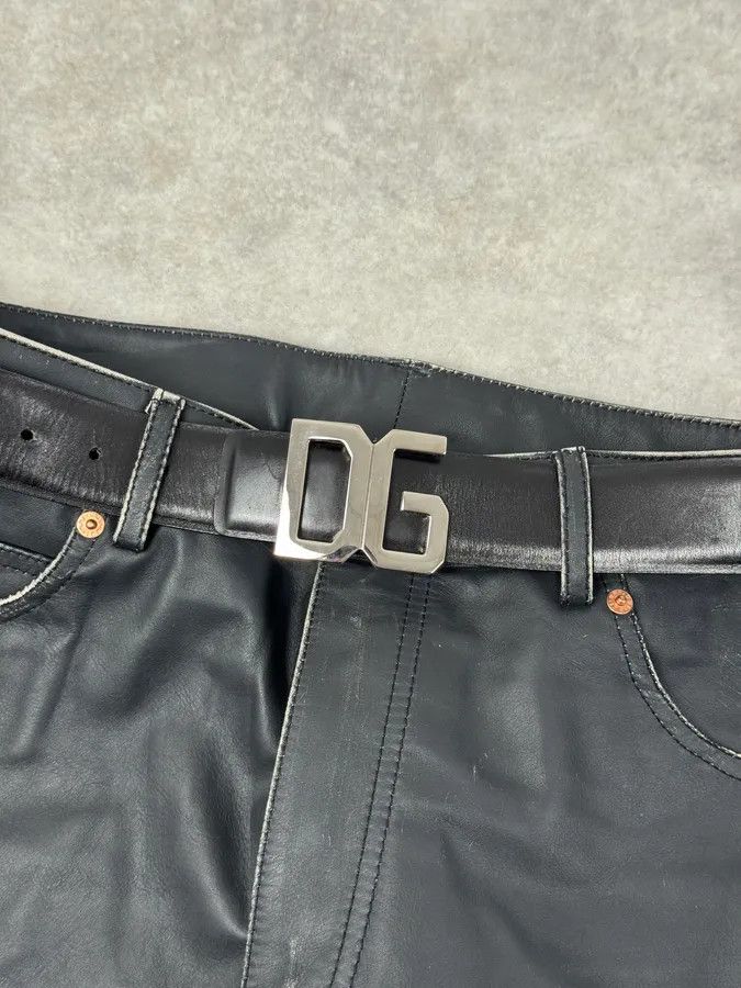 Dolce & Gabbana AW2005 Dolce & Gabbana DG Logo Buckle Black Leather Belt Size ONE SIZE - 6 Thumbnail
