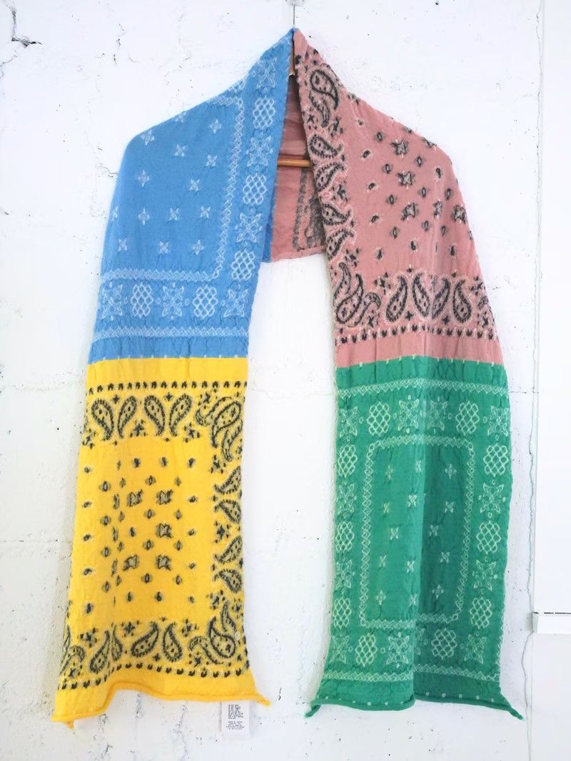 Kapital Kapital Wool Pastel Bandana HAPPY Scarf Size ONE SIZE - 5 Thumbnail