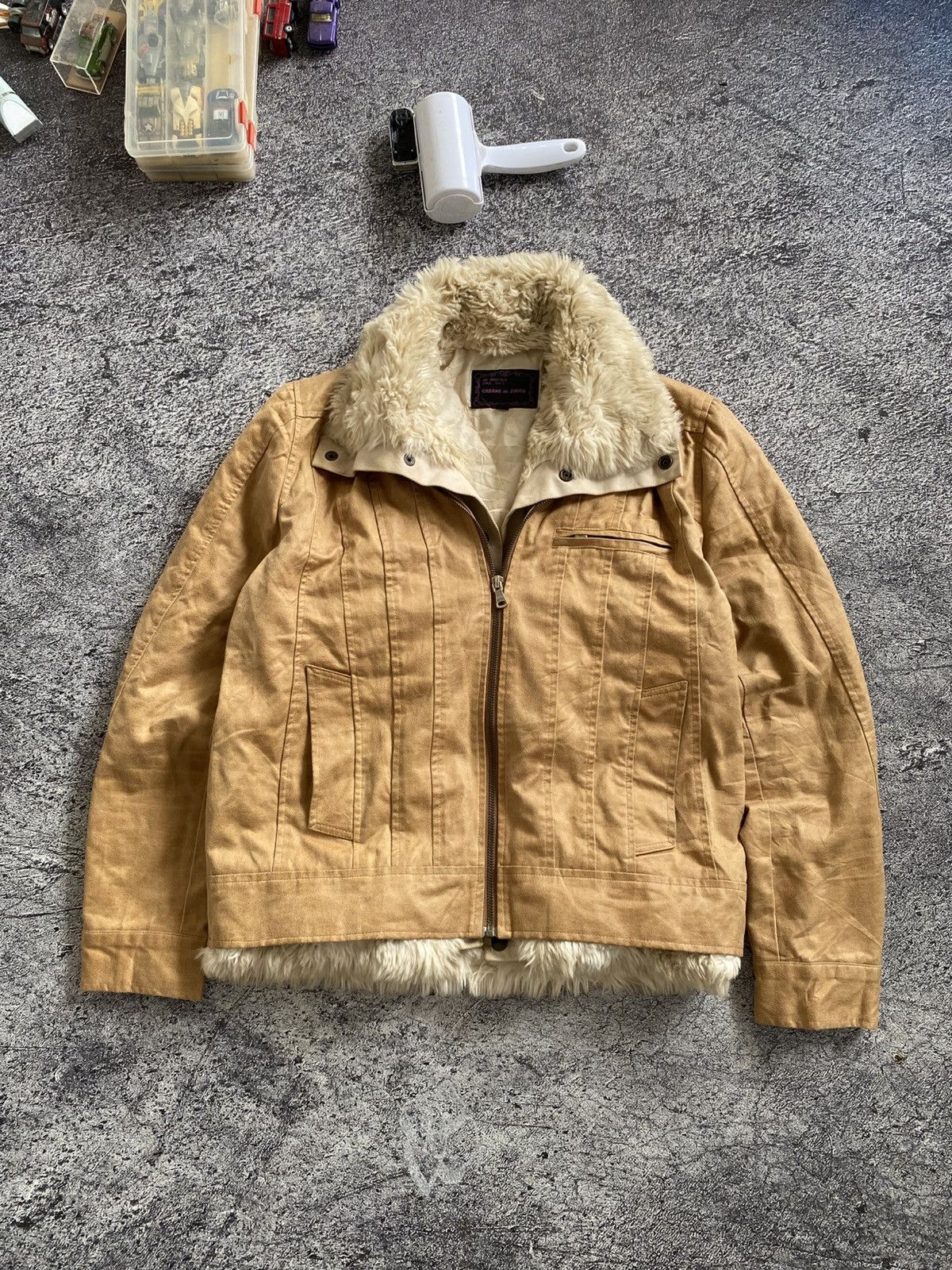 CABANE de ZUCCa 1990s - Cabane De Zucca Leather Fur Faux by Issey Miyake Size US M / EU 48-50 / 2 - 2 Thumbnail