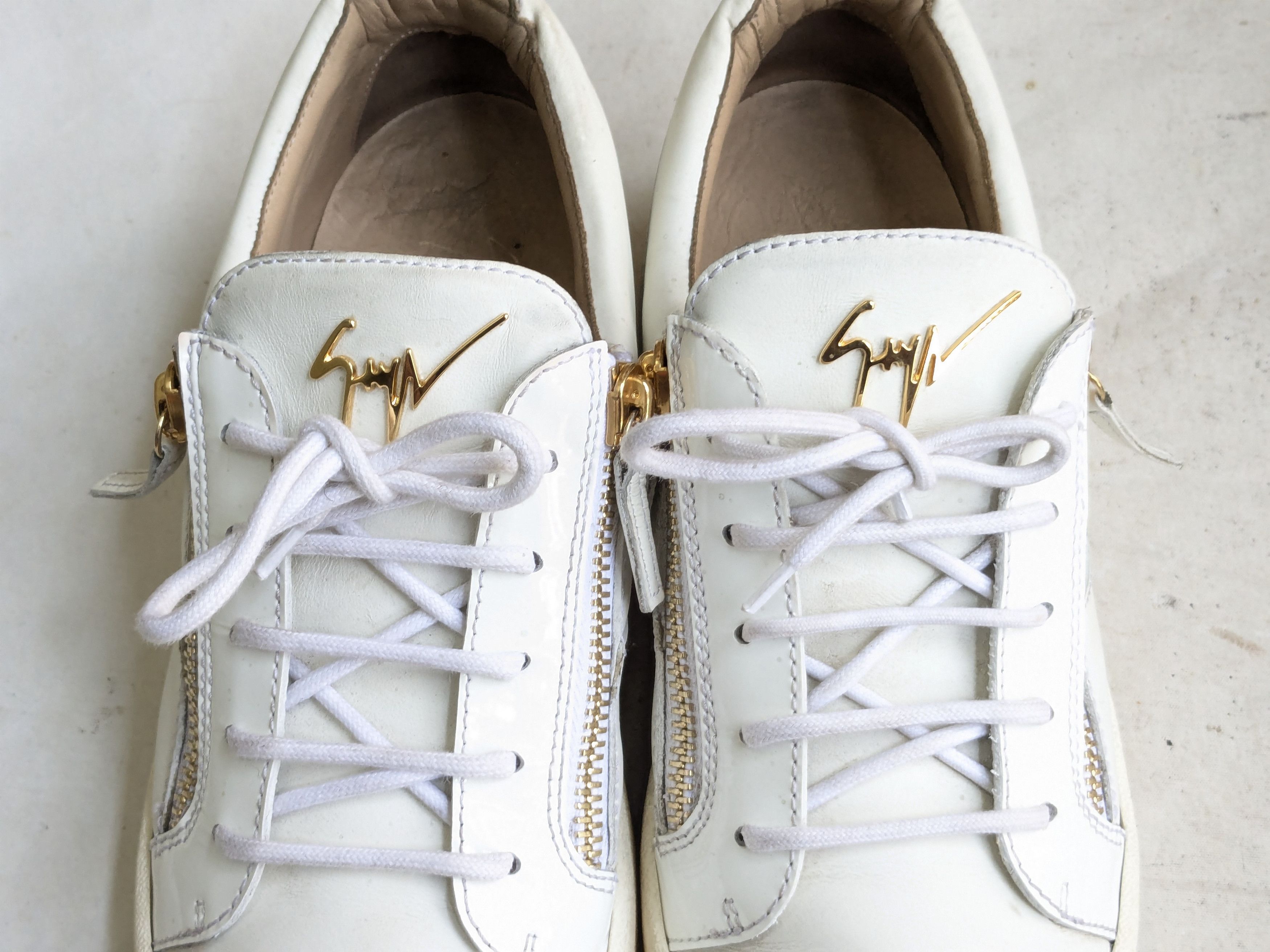 Giuseppe Zanotti Giuseppe Zanotti Sneakers White 10 43 Low Tops Leather Size US 10 / EU 43 - 6 Thumbnail