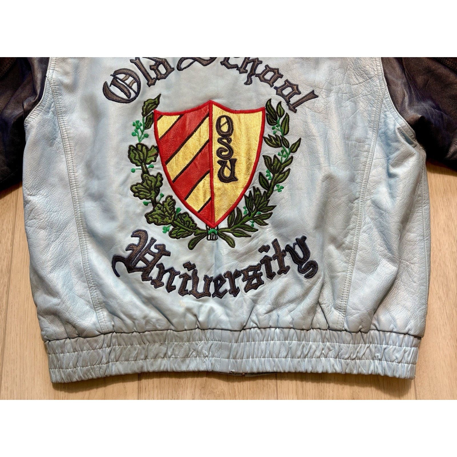 Leather VTG 90s Old School University Streetwear XL Leather Jacket Size US XL / EU 56 / 4 - 17 Thumbnail
