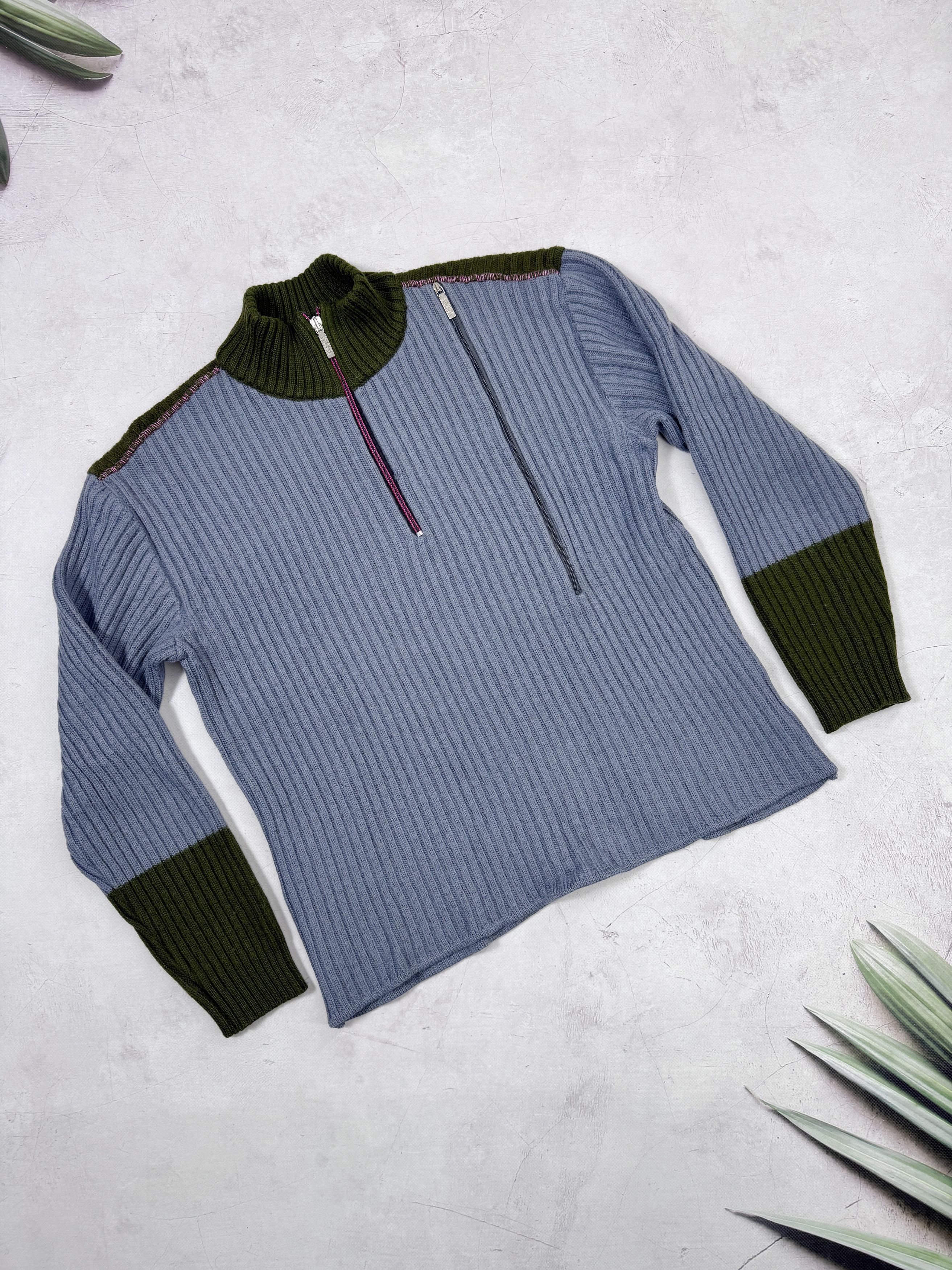 Versace Jeans Couture Vintage Versace Jeans Couture Sweater Pullover 1/4 zip Size XL / US 12-14 / IT 48-50 - 12 Thumbnail