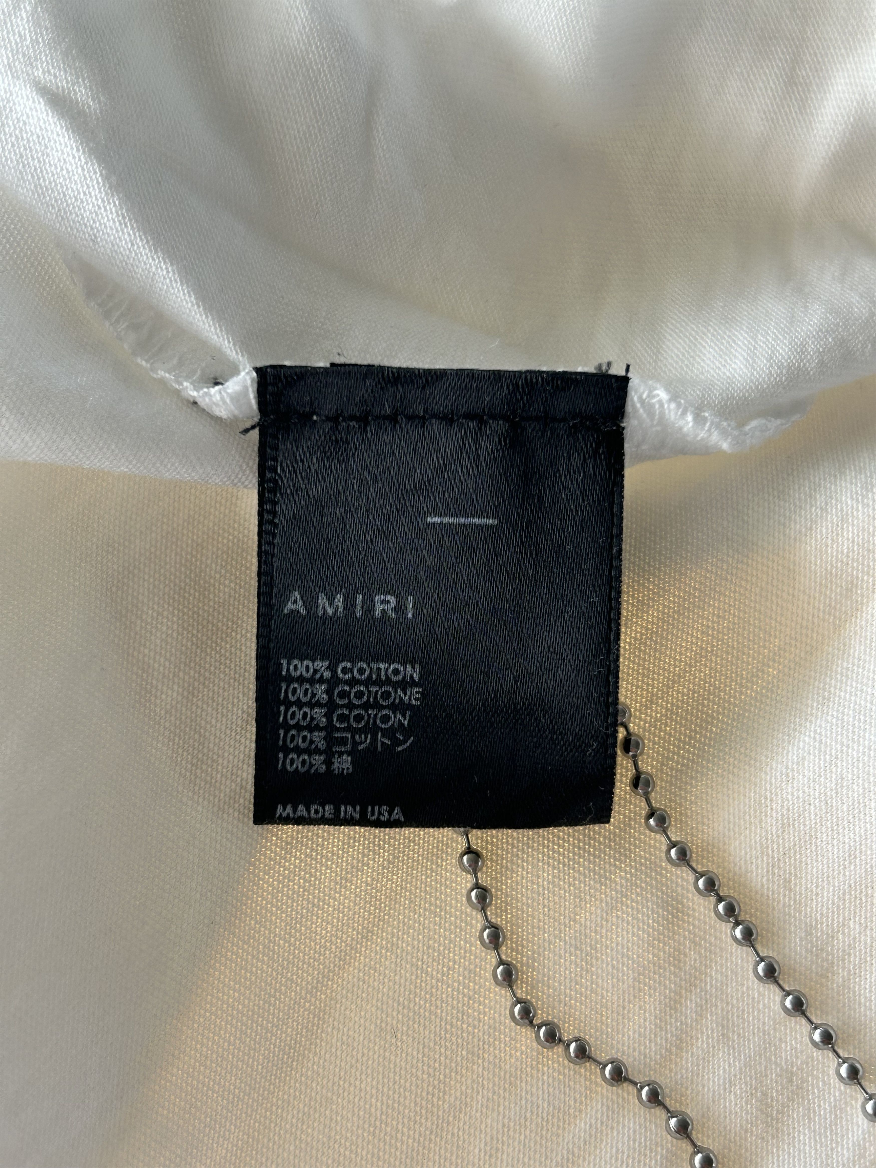 Amiri Amiri White & Black Cherub Logo T-Shirt Size US L / EU 52-54 / 3 - 4 Thumbnail