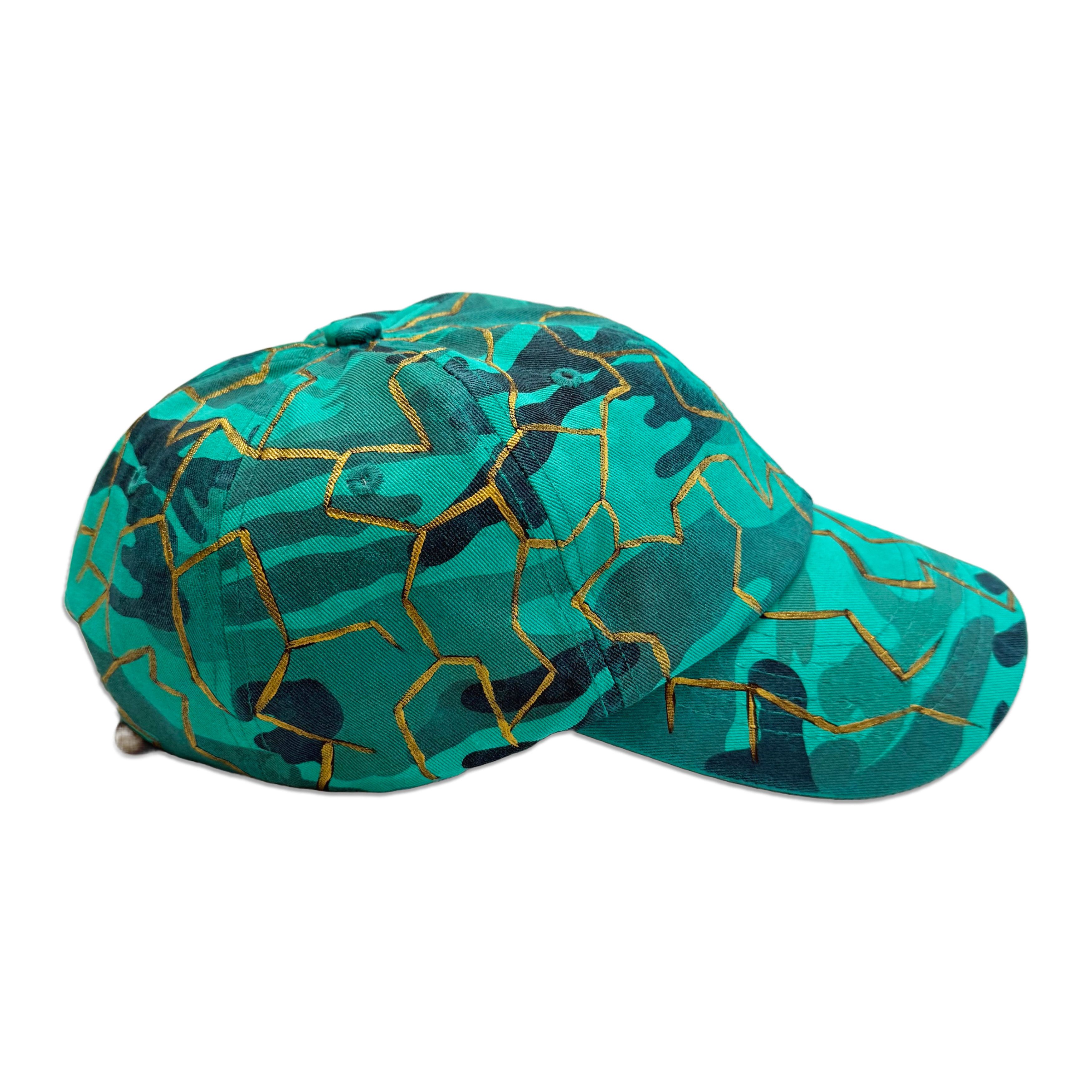 Other Suture Studios Hand Painted Kintsugi Camouflage 6-Panel Hat Size ONE SIZE - 4 Thumbnail