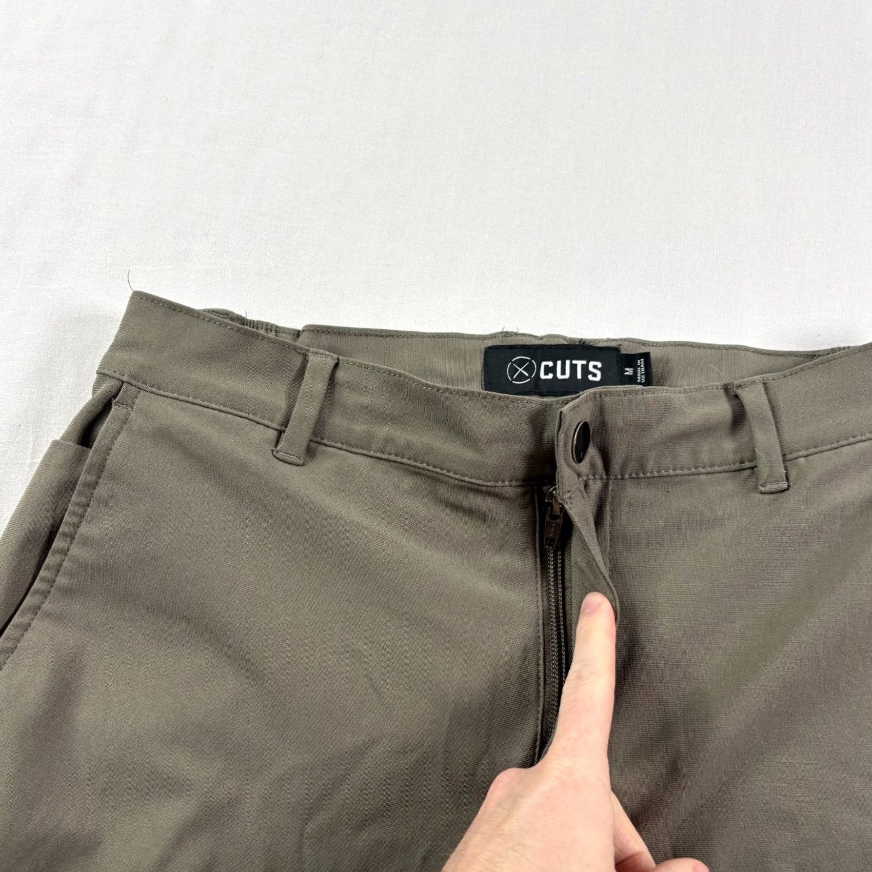 Cuts Cuts Jogger Pants Mens M Brown AO Tapered Athletic Stretch Casual Regular Inseam 28 Logo Size US 31 - 2 Thumbnail