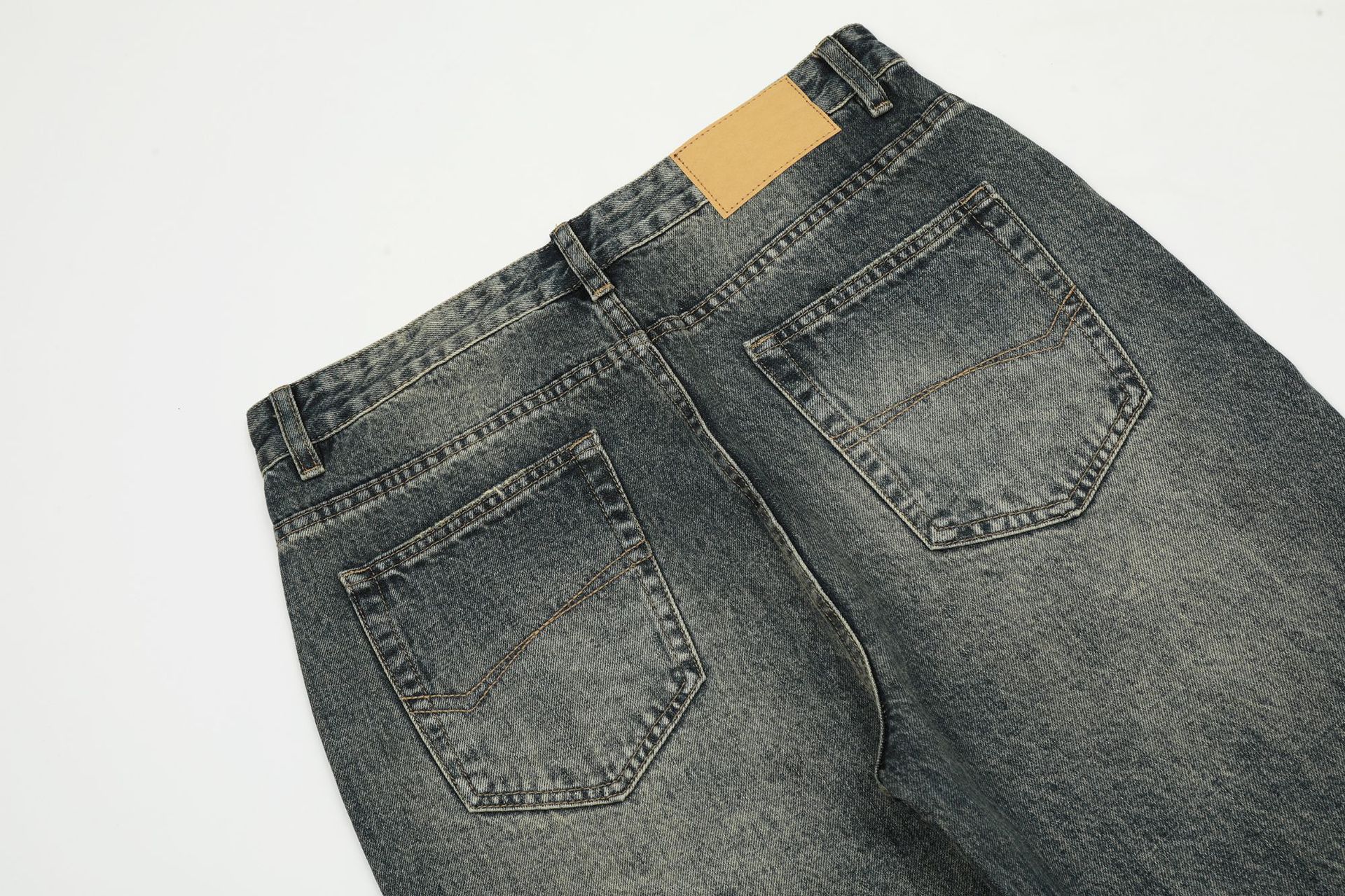 Japanese Brand × Jean American street fashion loose straight washed retro jeans Size US 32 / EU 48 - 5 Thumbnail