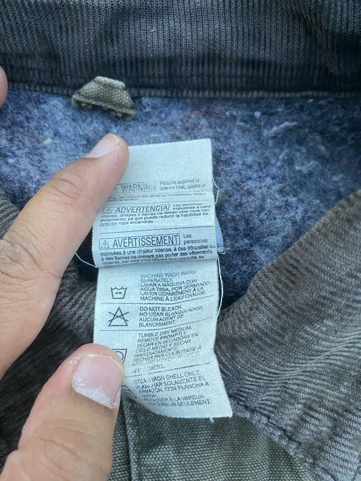 Carhartt VTG Carhartt Detroit Blanket Lined Faded Dirty Jacket Size US XL / EU 56 / 4 - 8 Thumbnail