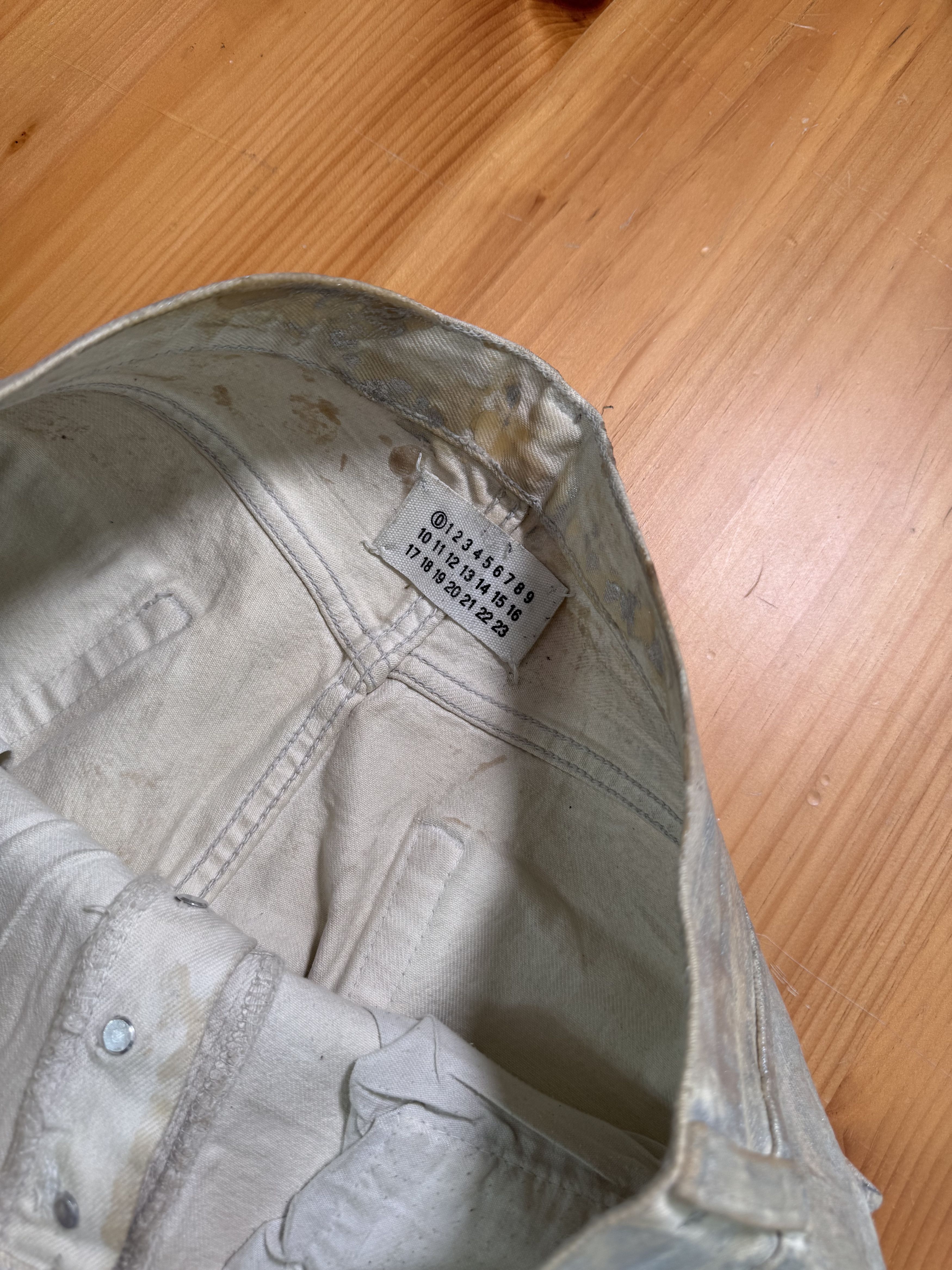 Maison Margiela Margiela ARTISANAL RARE ‘99 Silver Painted Jeans White 1999 Size US 32 / EU 48 - 4 Thumbnail