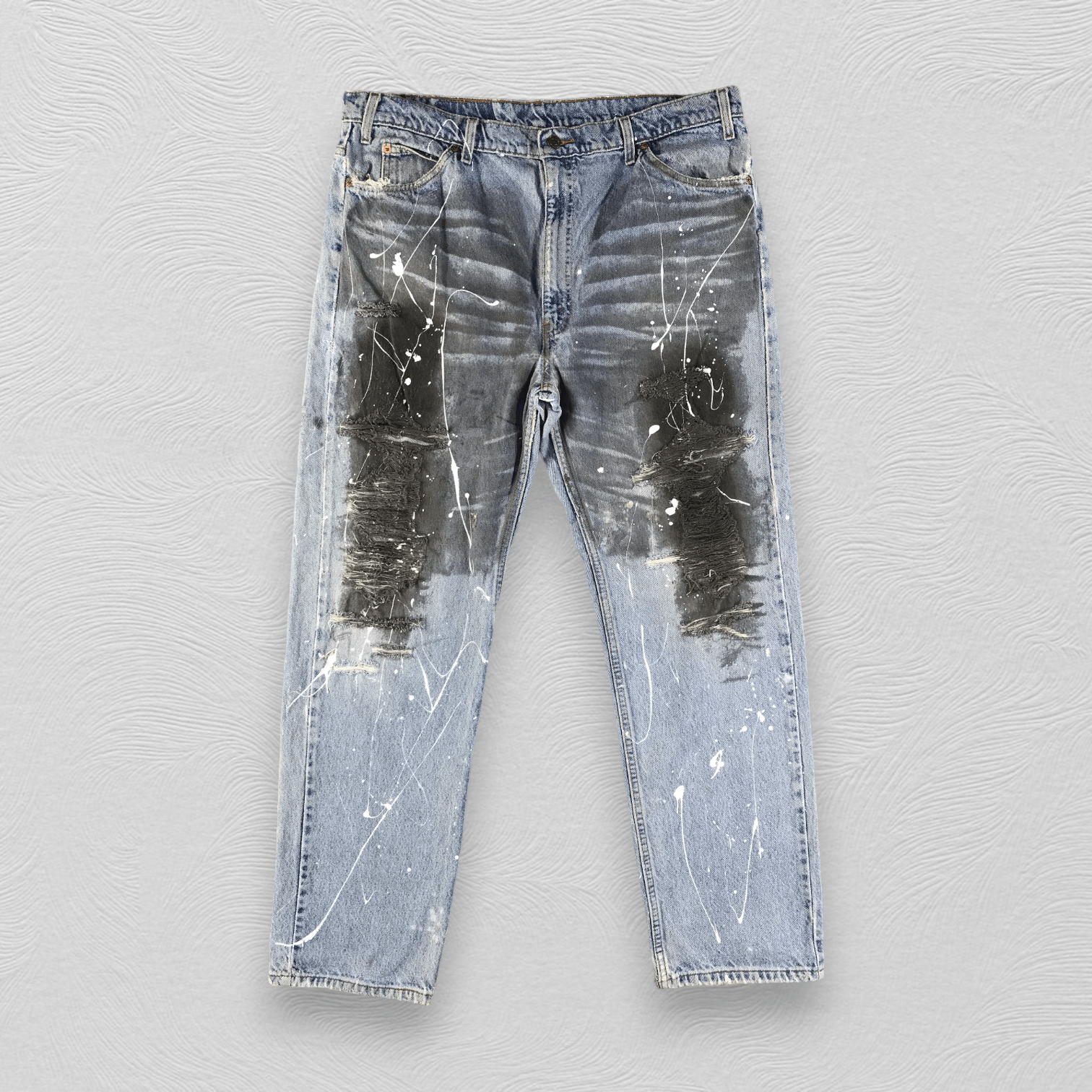 Levi's Vintage Levis 505 Jeans Painted Denim KJ1891 Size US 41 - 1 Thumbnail