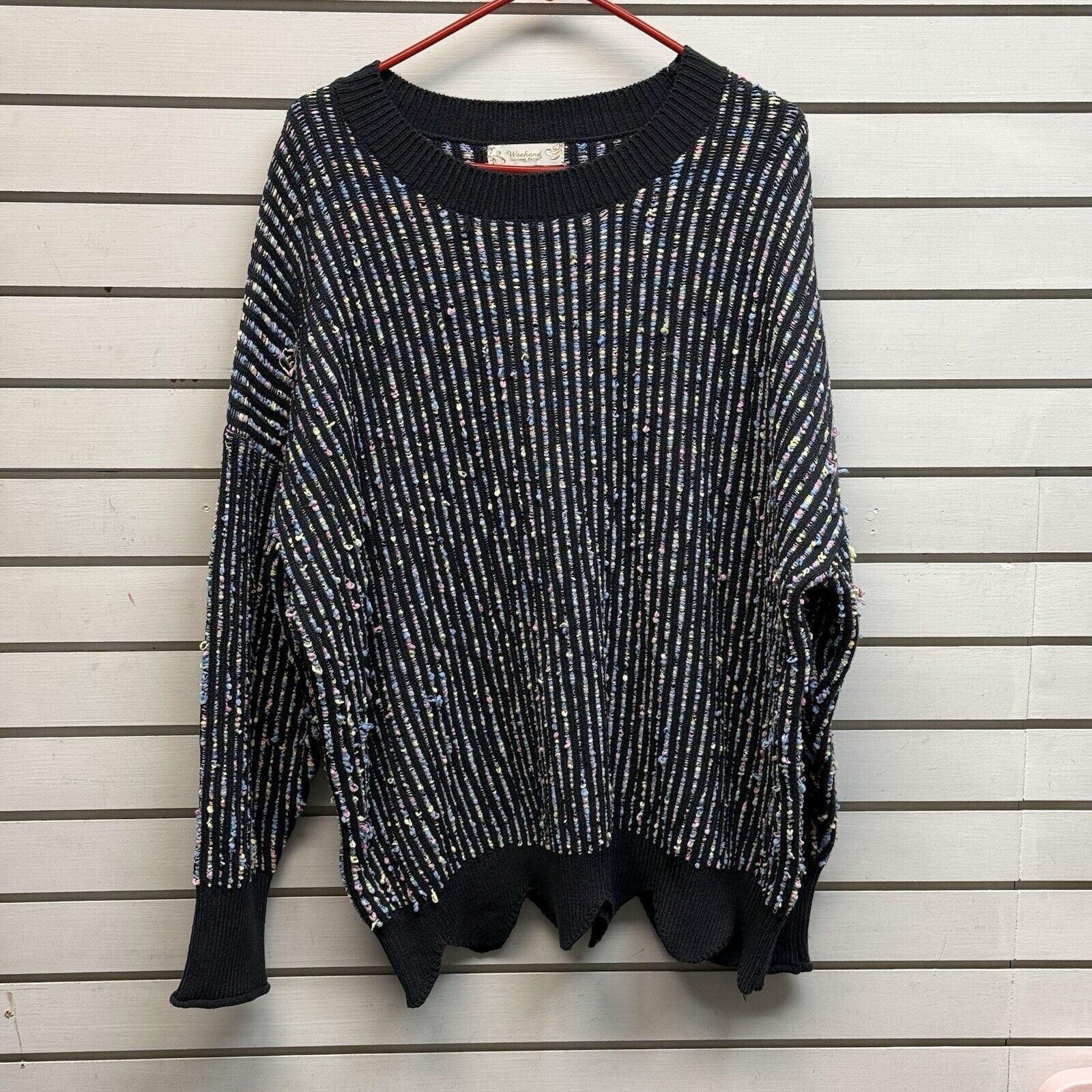 Other Weekend Suzanne Betro Sweater Womens 2X Plus Scalloped Heavy Size XXL / US 16-18 / IT 52-54 - 1 Thumbnail