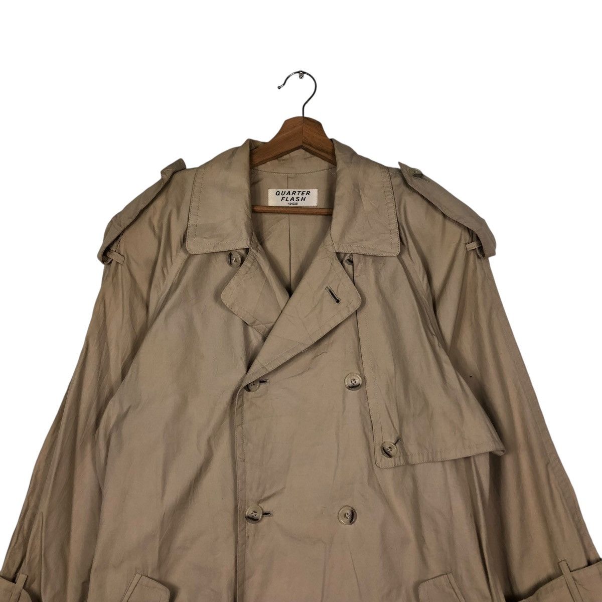 Japanese Brand 🔥VINTAGE TRENCH COATS DOUBLE BREAST QUARTER FLASH 4042331 Size US M / EU 48-50 / 2 - 5 Thumbnail