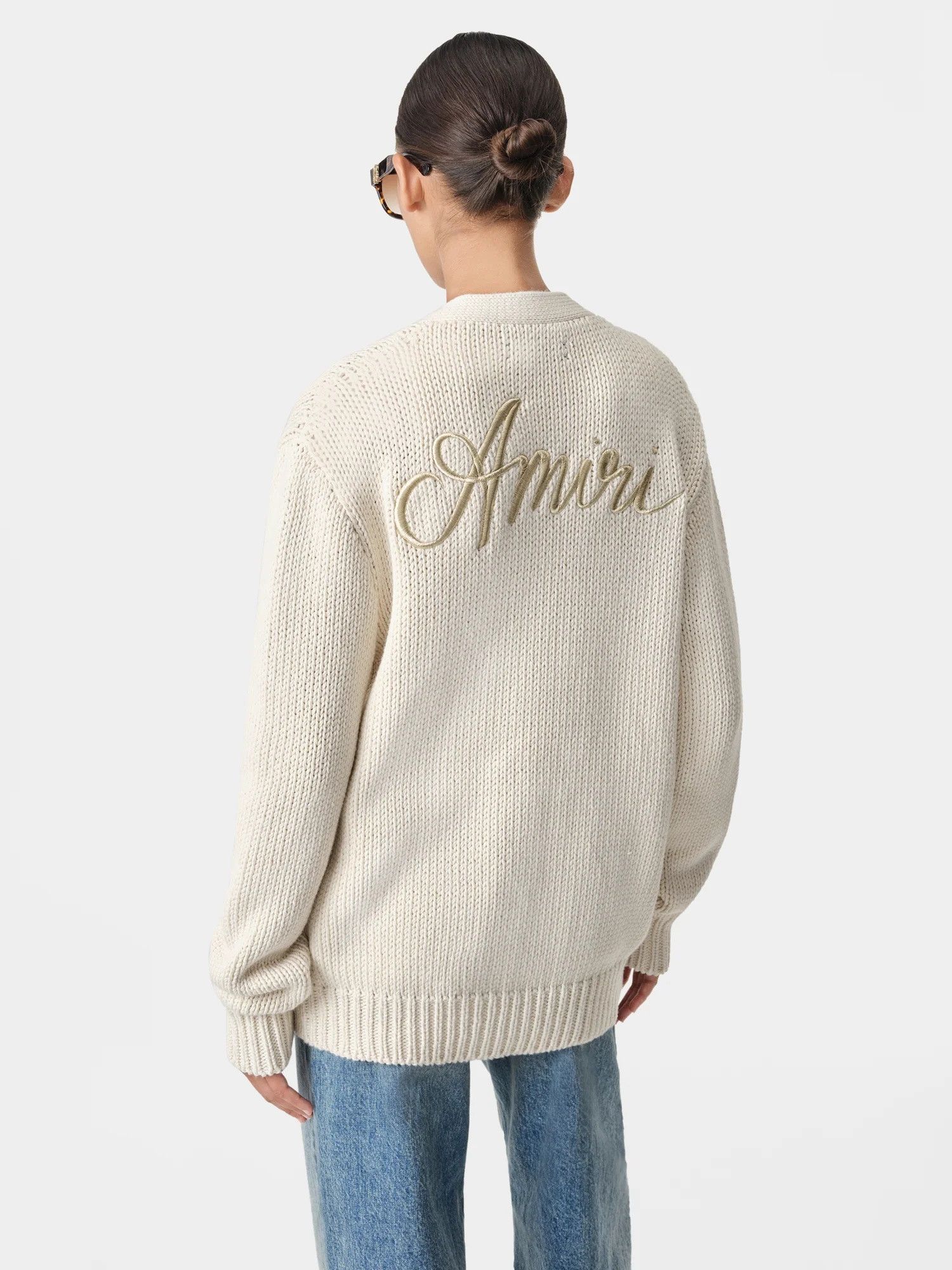 o1orln1025 MA Swirl Cardigan in Ivory
