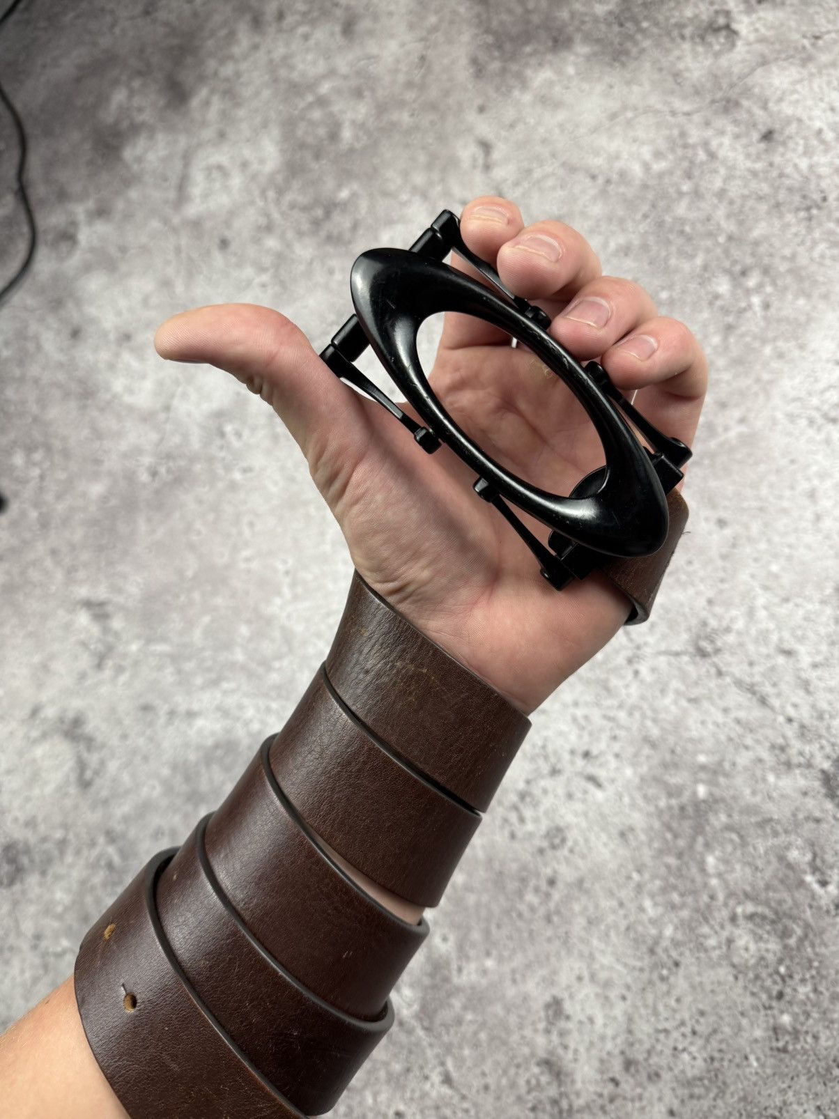 Oakley Y2K Oakley Software Leather Belt Crazy O Gorpcore Vintage Size ONE SIZE - 4 Thumbnail