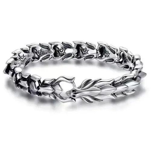 Jewelry 735Snake Ouroboros Dragon Bone Bracelet Size ONE SIZE - 3 Thumbnail