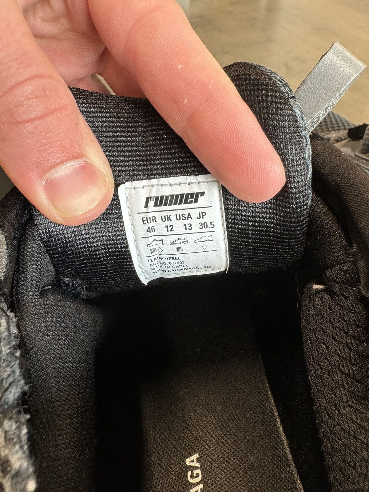 Balenciaga Balenciaga Runner Dark Grey Black Size US 13 / EU 46 - 3 Thumbnail