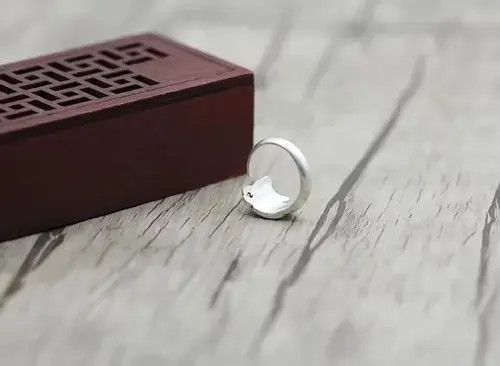 VIBE S990 silver cat adjustable ring Size ONE SIZE - 3 Thumbnail