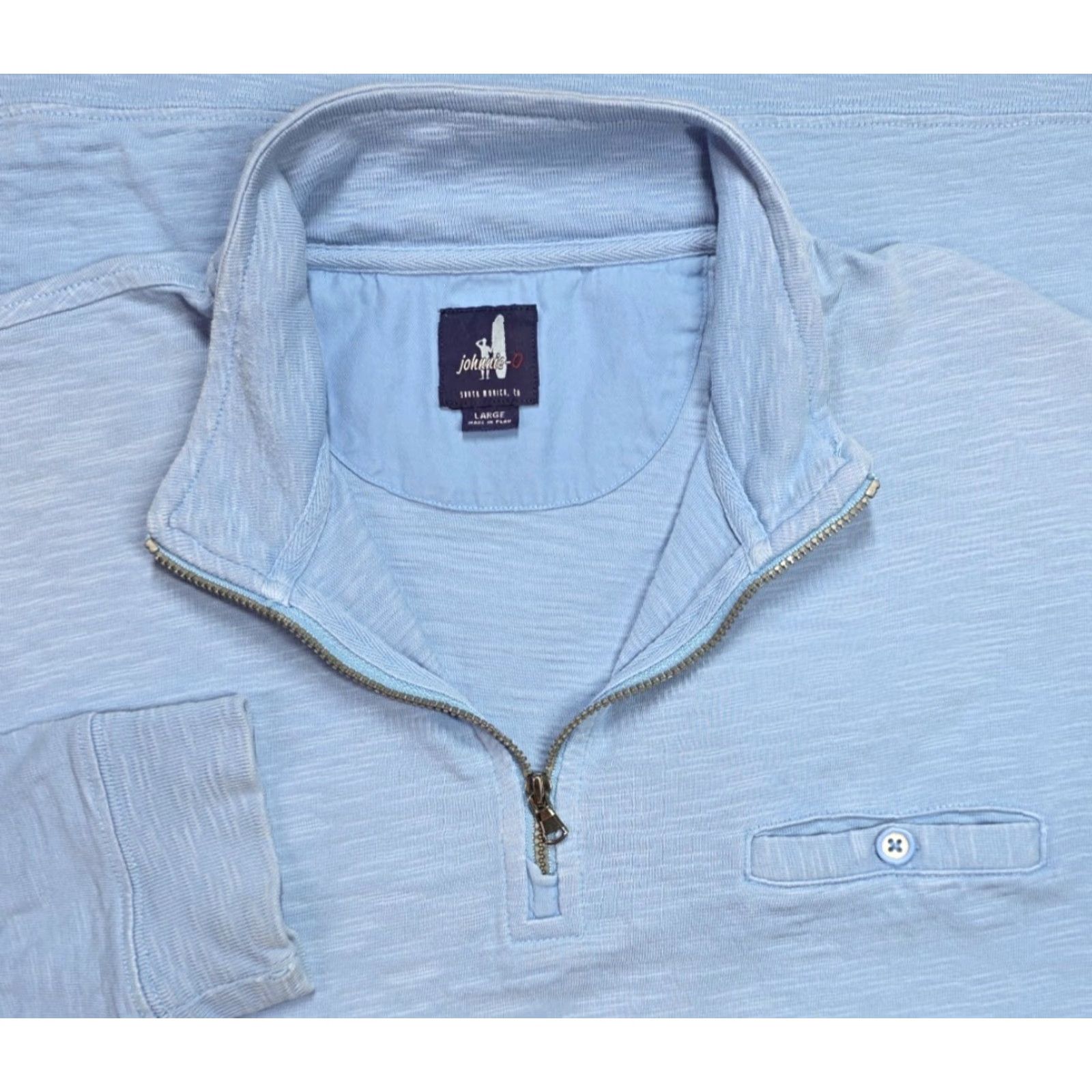 johnnie-O Johnnie-O Mens Keane 1/4 Zip Pullover Shirt Sweatshirt Golf Mock Neck Blue L Size US L / EU 52-54 / 3 - 2 Thumbnail