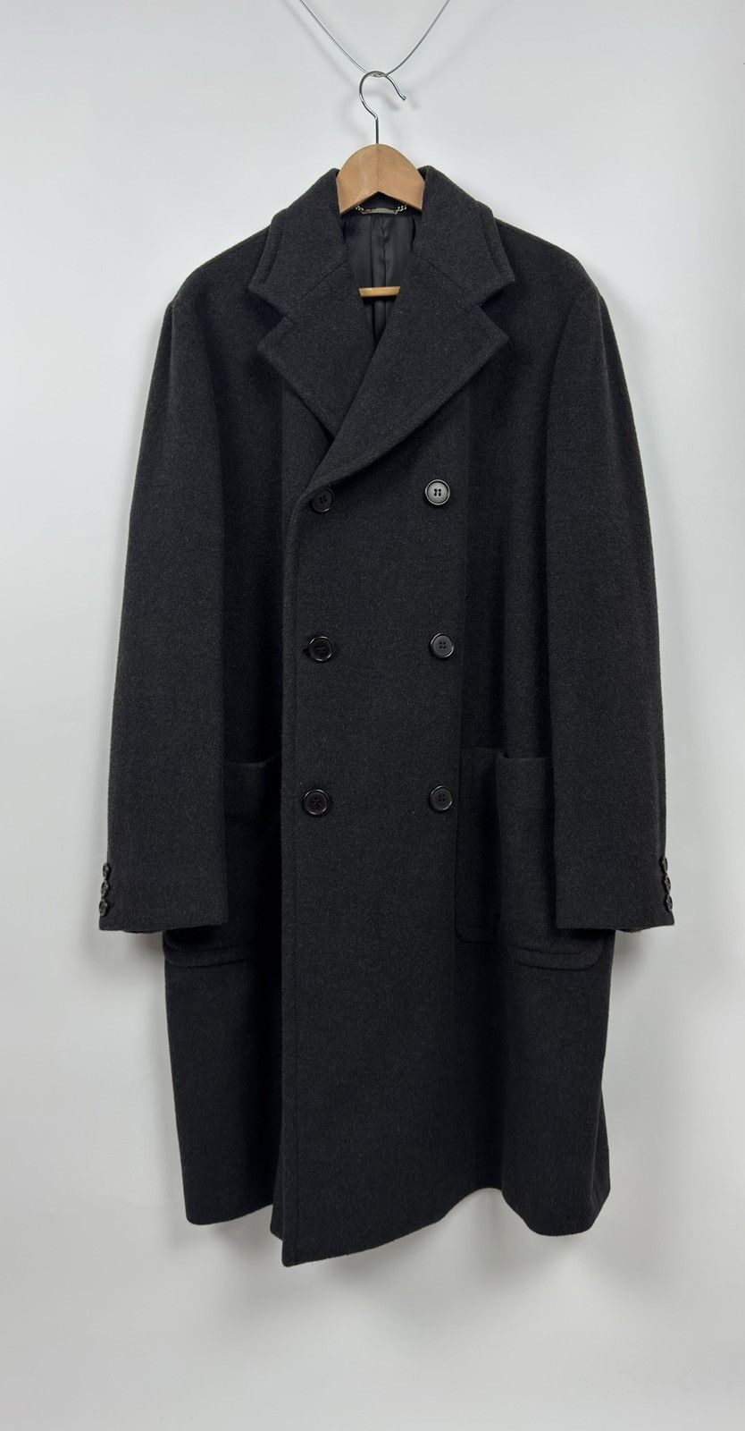 Dolce & Gabbana Dolce& Gabbana Heavy Wool Black Double-Breasted Coat Size US M / EU 48-50 / 2 - 1 Thumbnail
