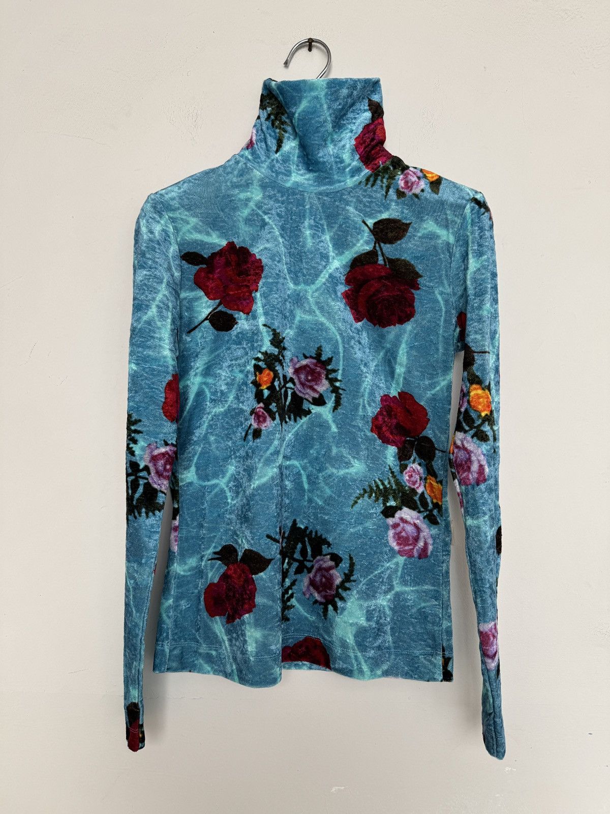 Dries Van Noten Dries Van Noten Turtleneck Velvet Top Size S / US 4 / IT 40 - 2 Thumbnail