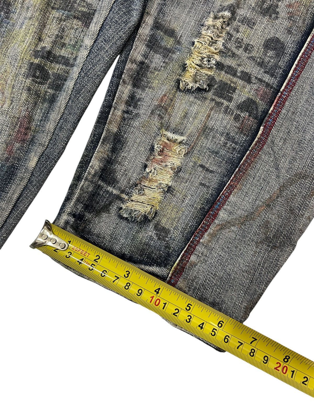 Japanese Brand Vintage Y2K Japanese Sick Artwork Denim Double Layer Jeans Size US 28 / EU 44 - 6 Thumbnail