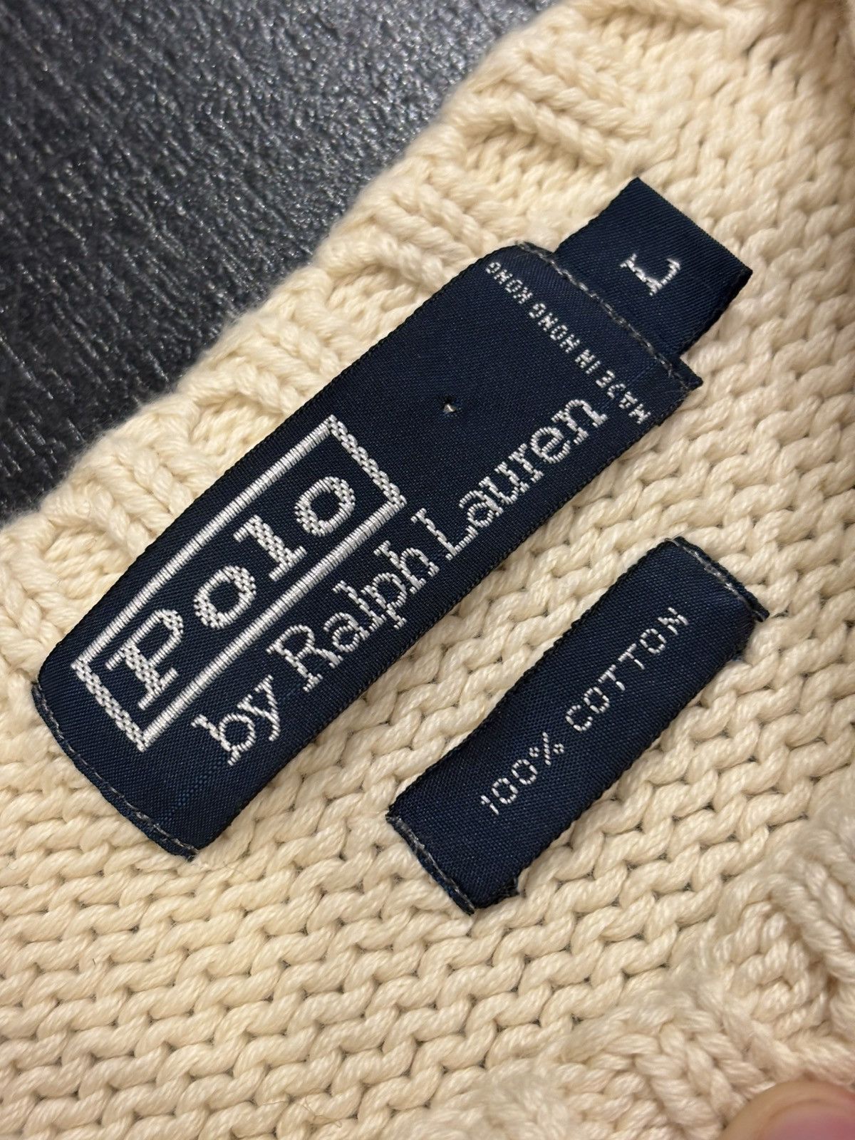 Polo Ralph Lauren Polo Ralph Lauren Flag Knit Sweater Cream Size US L / EU 52-54 / 3 - 3 Thumbnail