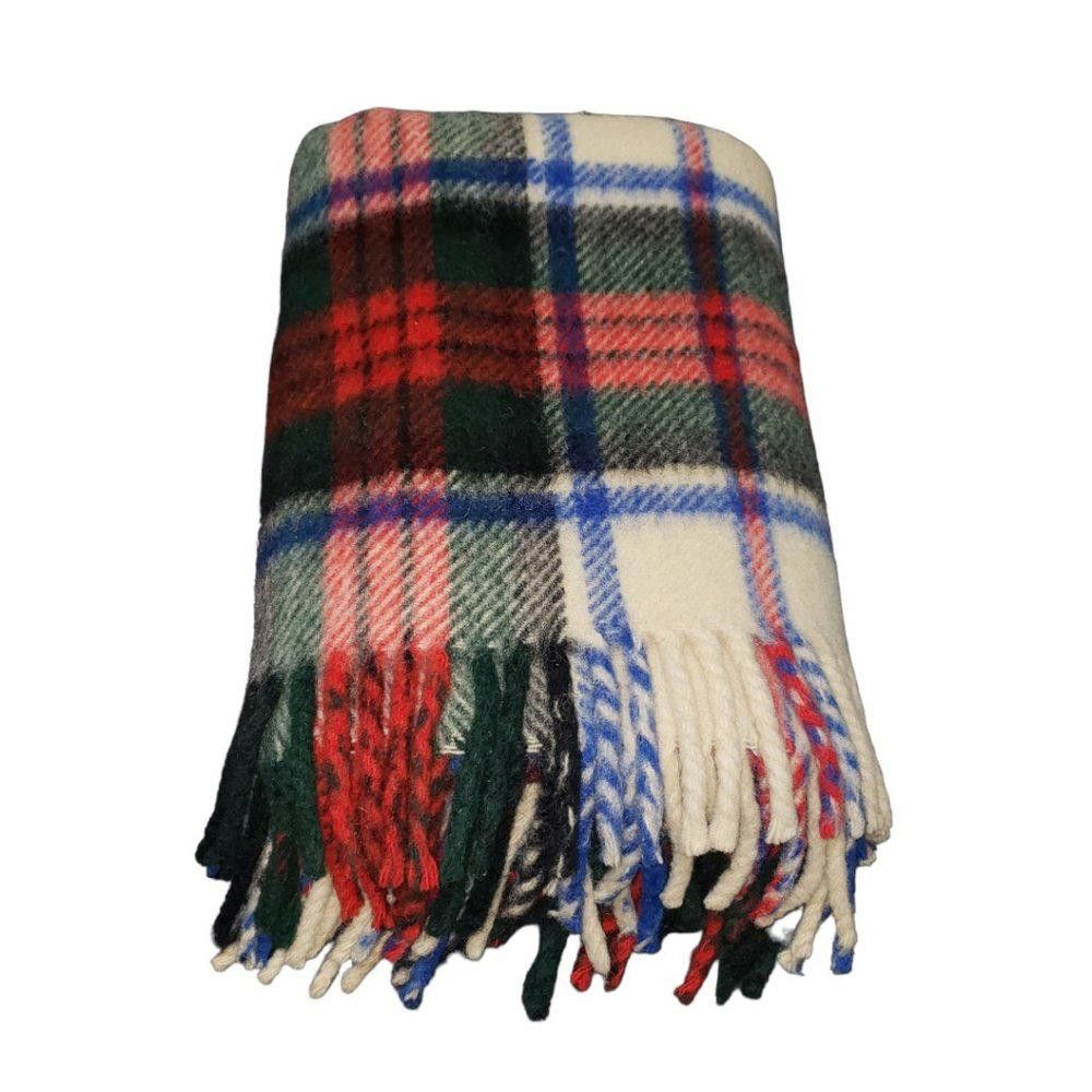 CT485 Vintage Marshall Fields Wool Blanket Throw