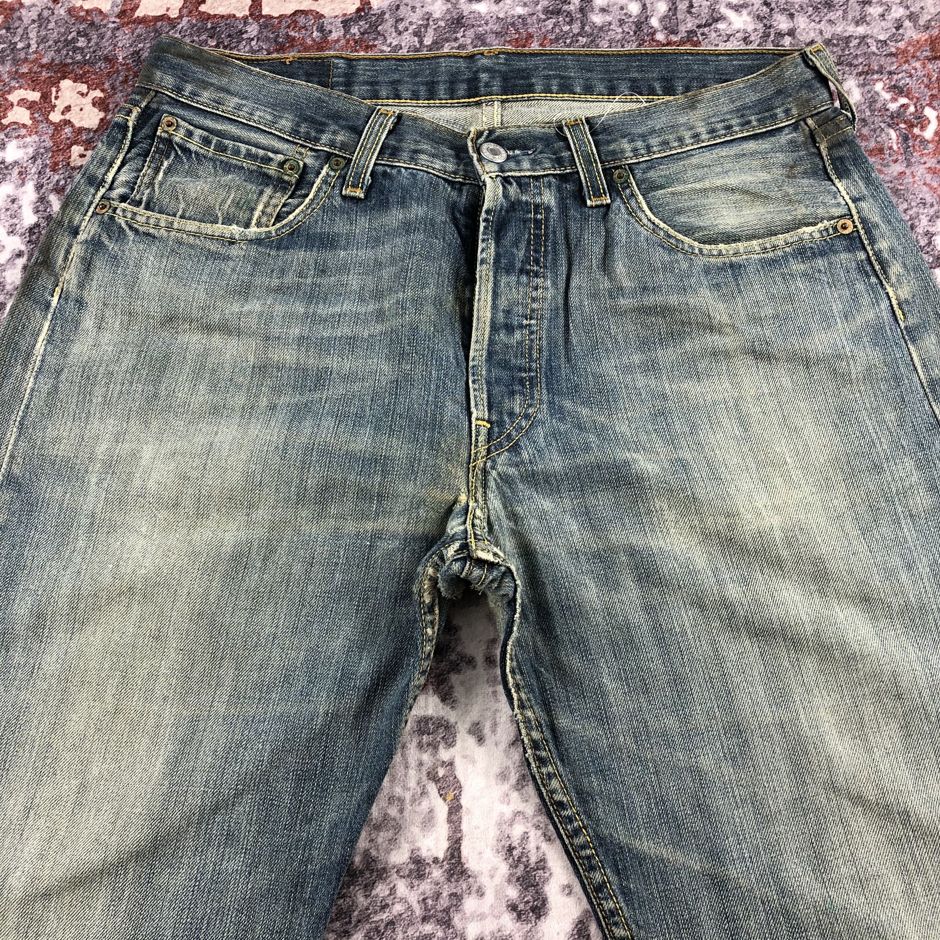 Levi's Vintage Blue Wash Levis 501 Jeans-JM2396 Size US 34 / EU 50 - 3 Thumbnail