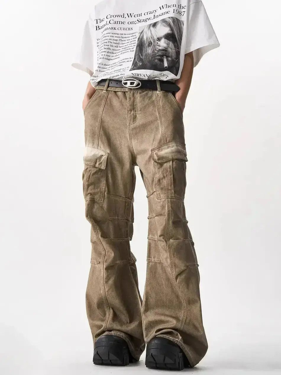 Japanese Brand Retro pleated patchwork jeans Size US 32 / EU 48 - 3 Thumbnail