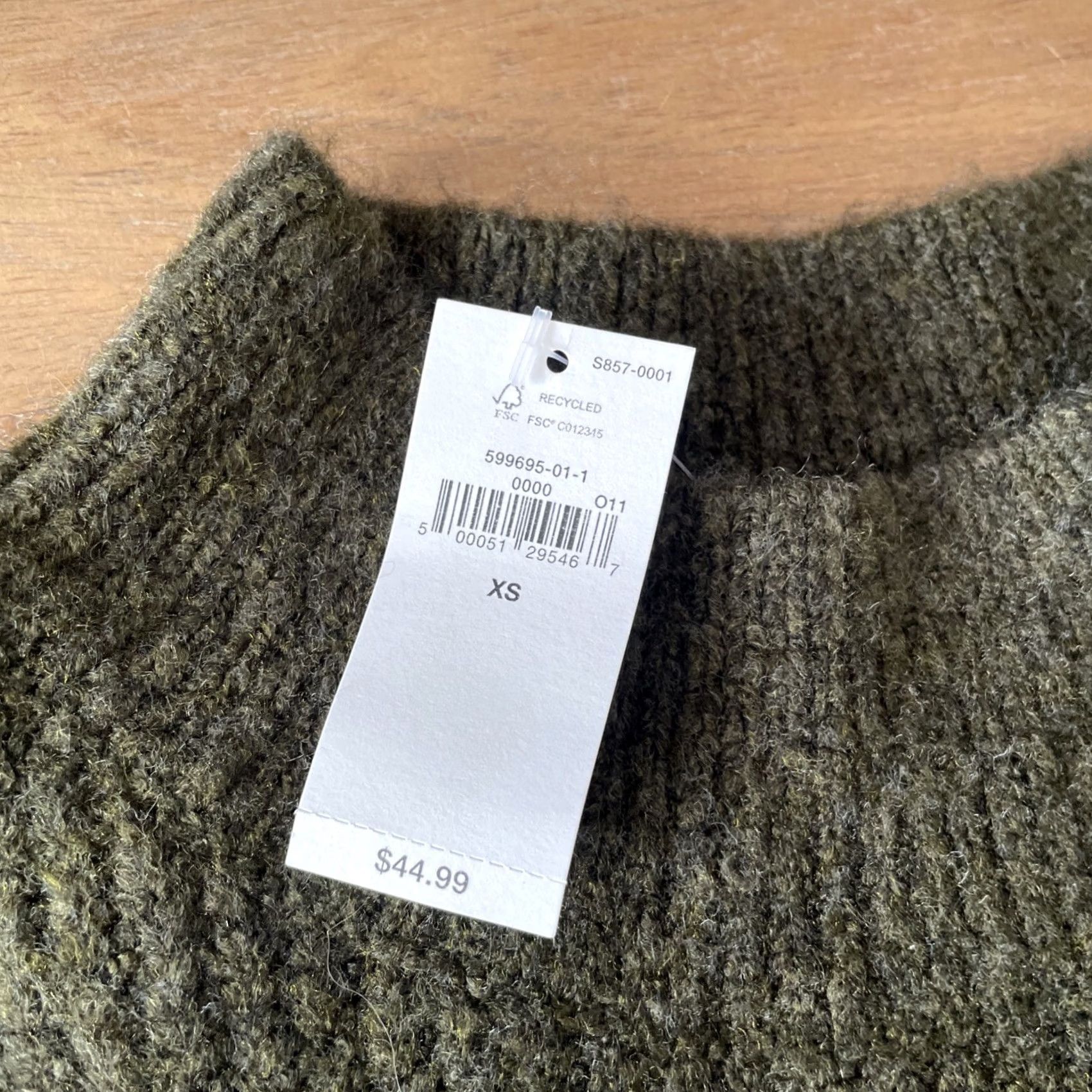 Old Navy Old Navy Pullover Sweater Women XS Green Knit Ribbed - Long Sleeve, Crew/NV? Size XS / US 0-2 / IT 36-38 - 4 Thumbnail