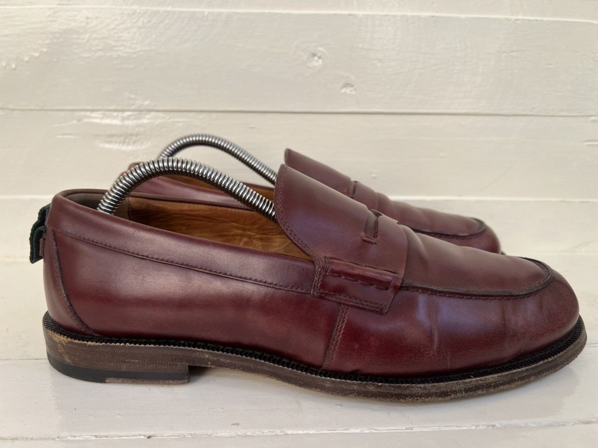 Gucci Gucci Men Spirit web Penny Loafer Burgundy Leather Shoes Size US 8 / EU 41 - 6 Thumbnail