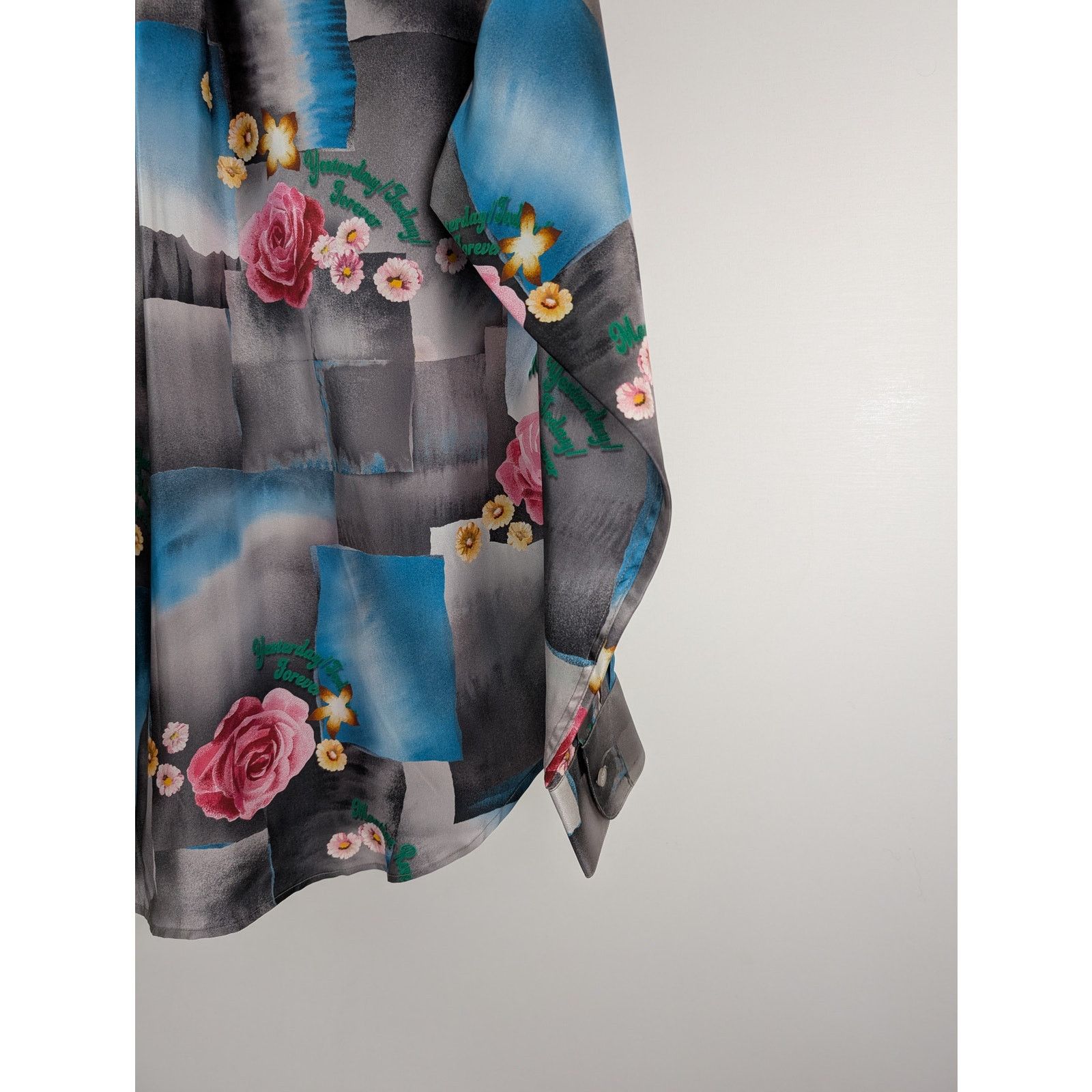 Martine Rose o1rshd1 Classic Shirt Today Floral in Blue/Steel Size US L / EU 52-54 / 3 - 11 Thumbnail