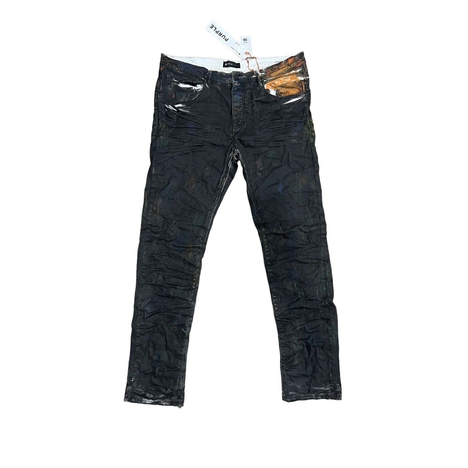 image of Jeans Mens Slim Fit P001 $295 Black Size 38/32