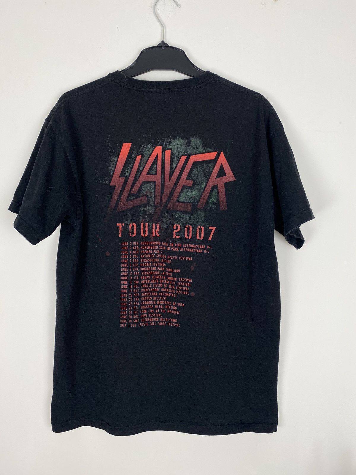 Band Tees × Slayer × Vintage Slayer tour tee 2007 skull soldier y2k alternative opium Size US L / EU 52-54 / 3 - 6 Thumbnail