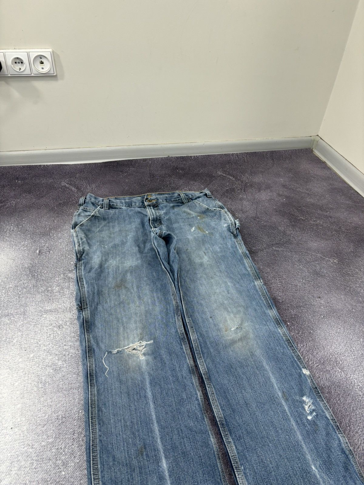 Carhartt Vintage Carhartt Y2K Relaxed Fit Faded Workwear Denim Jeans Size US 36 / EU 52 - 10 Thumbnail