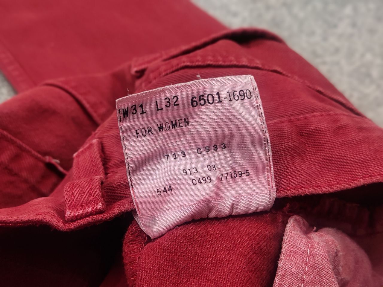Levi's Vintage 90's Levis 501 Sashiko Patchwork Face Jeans watanabe Size 31" - 20 Thumbnail